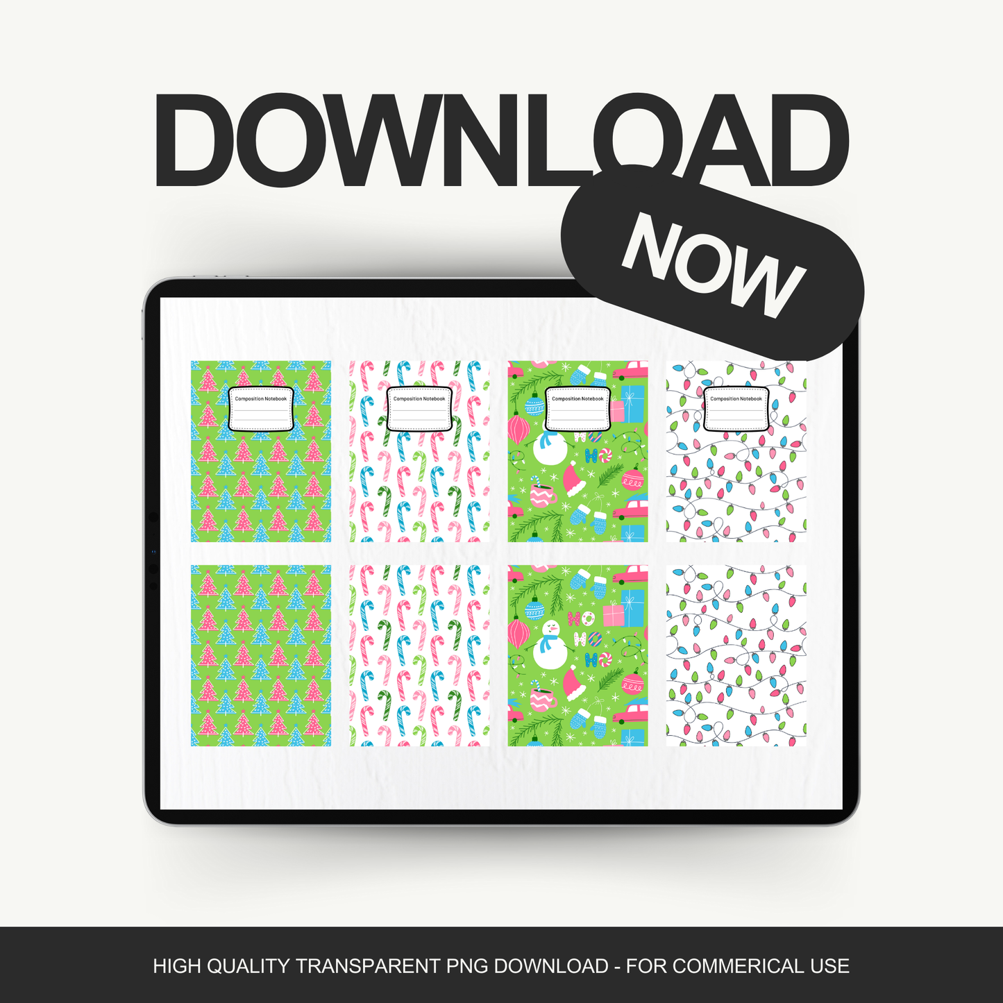 Bright Christmas - 4 Digital Notebook Cover