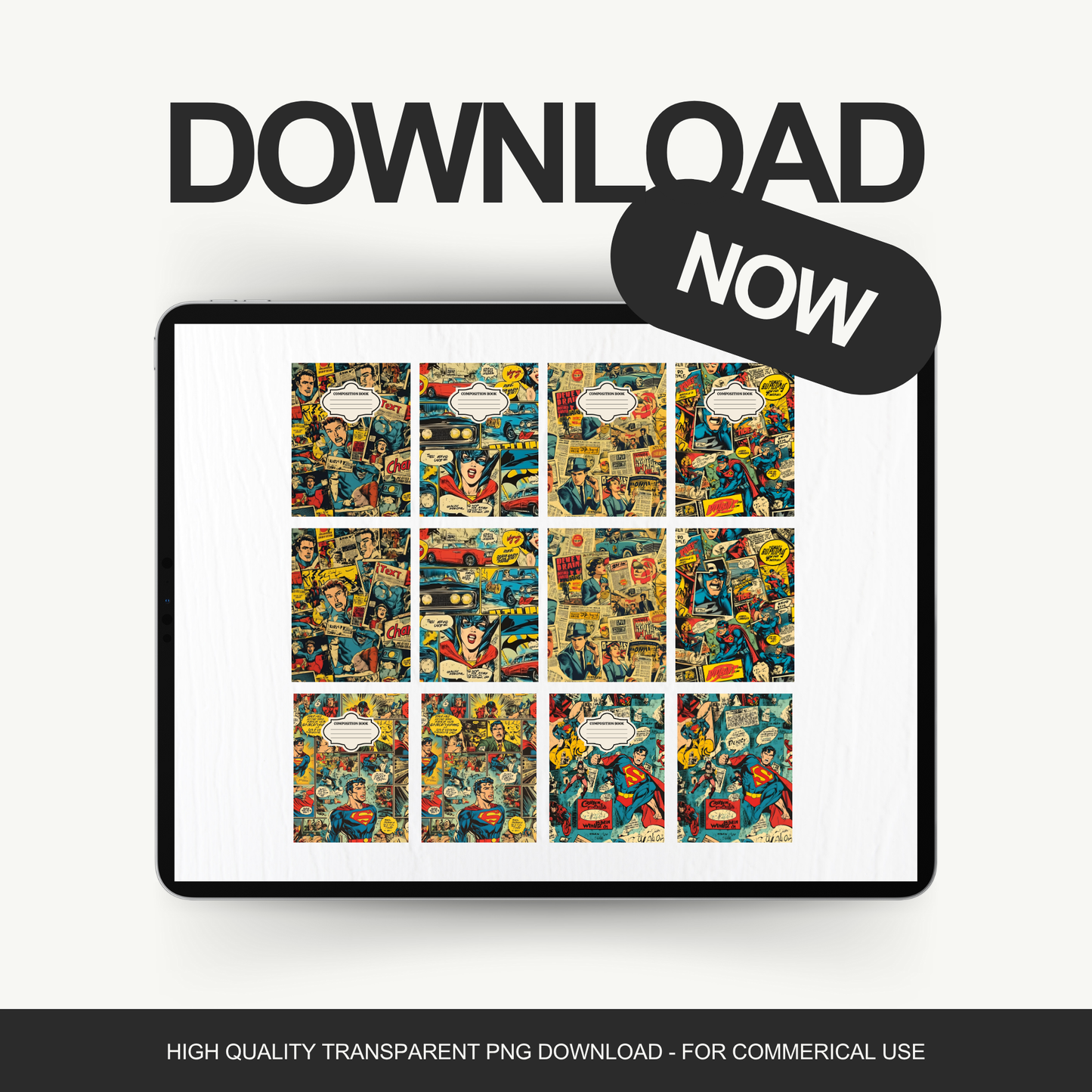 Comic Book - 4 Digital Notebook Cover
