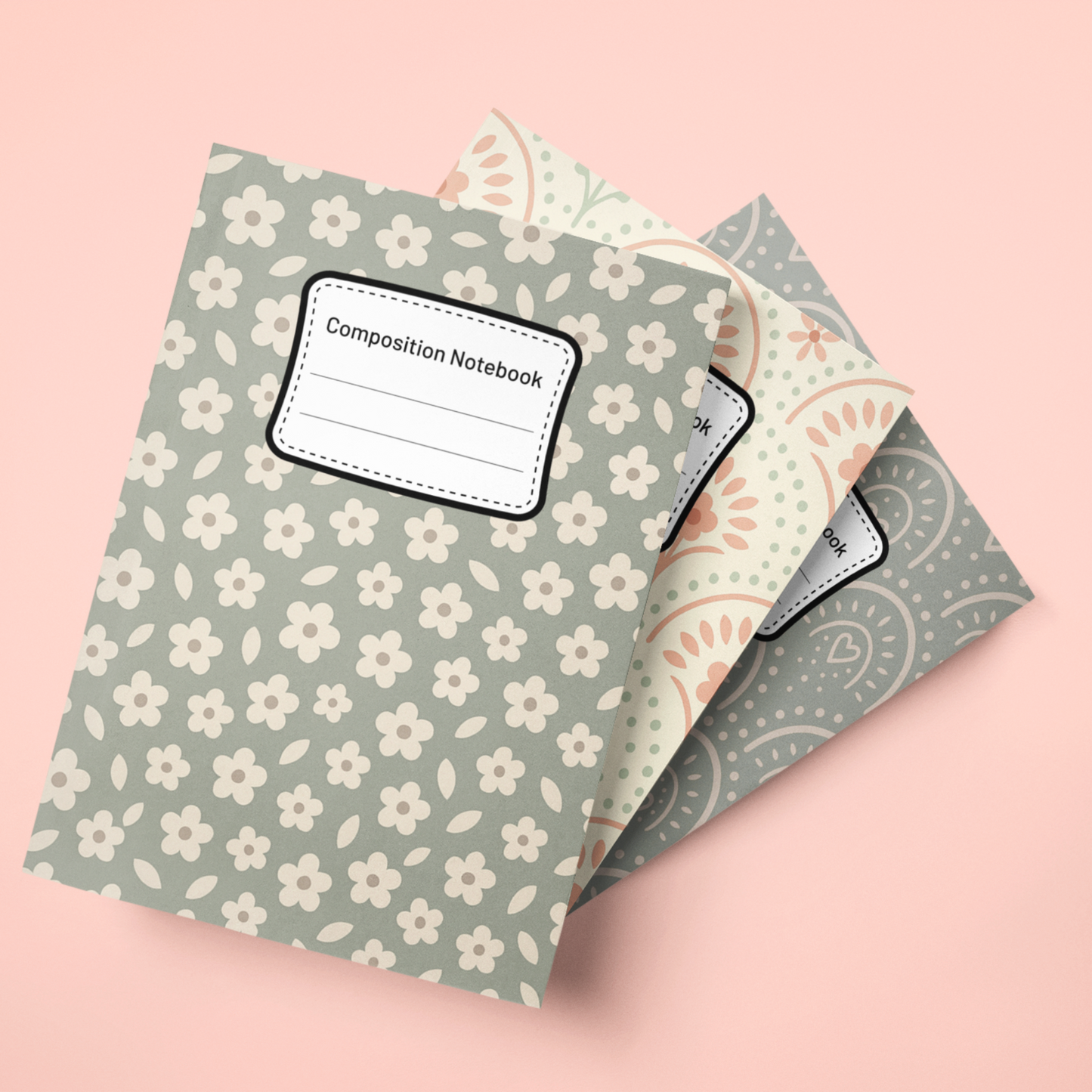 Boho Pastel - 4 Digital Notebook Cover