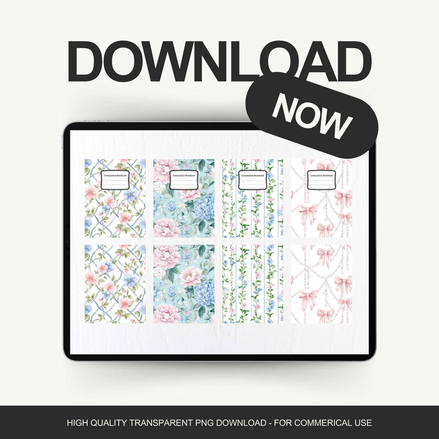 Soft Pastel - 4 Digital Notebook Cover
