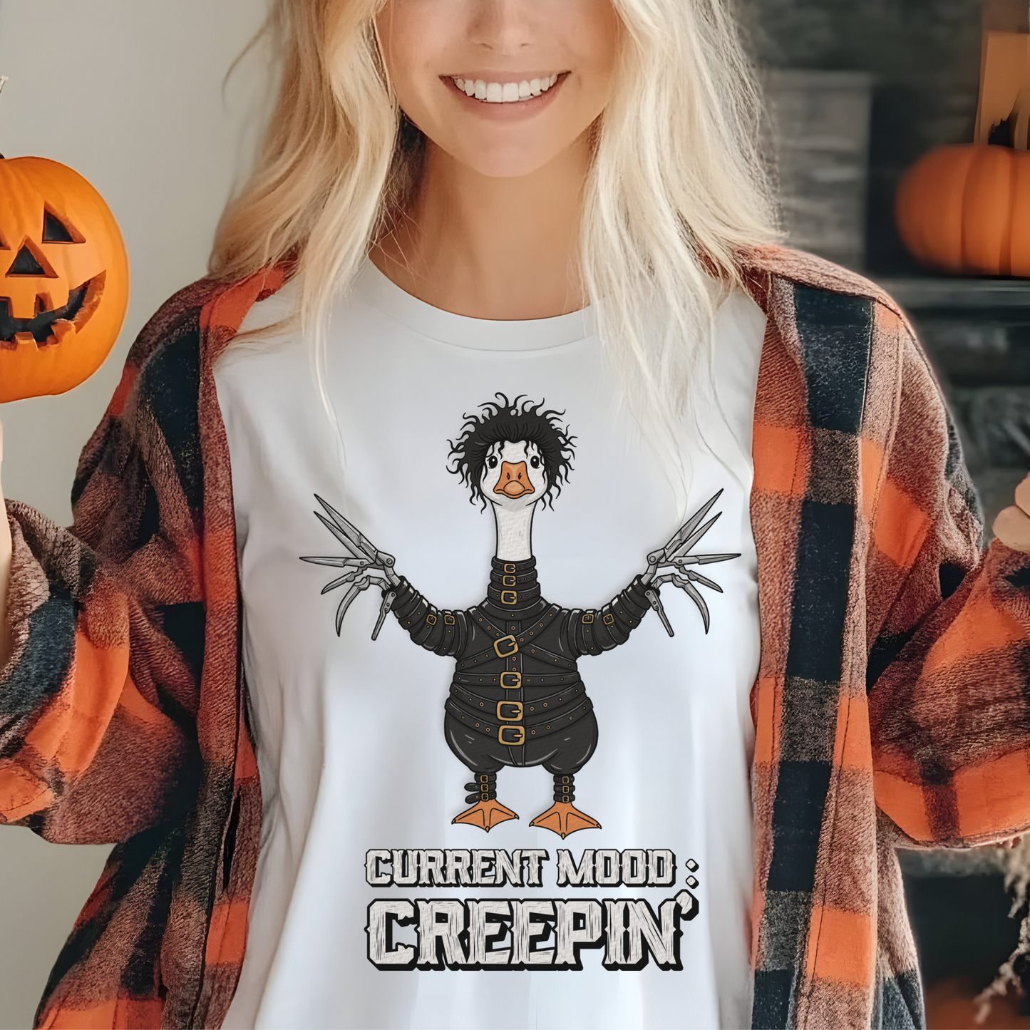 Creepin’ Goose Halloween PNG | Funny Goose Digital Download for Sublimation