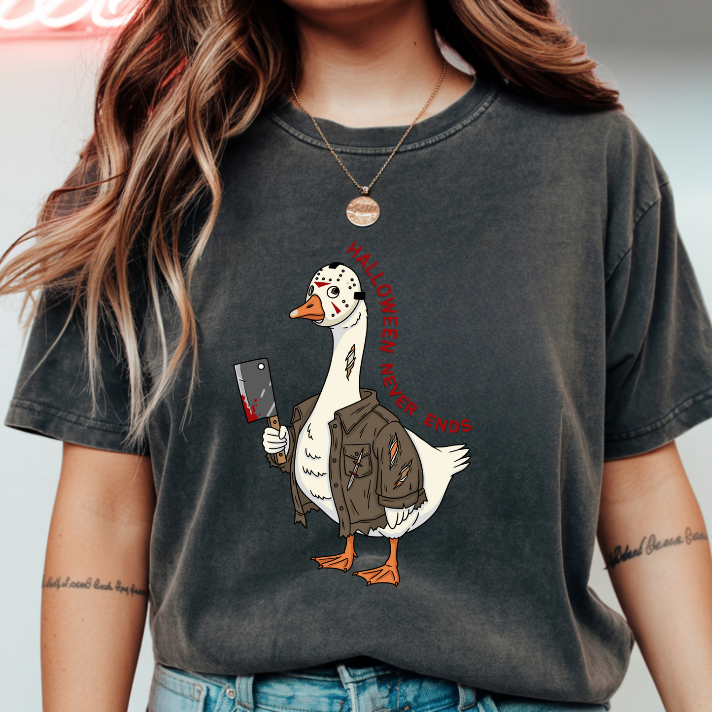 Halloween Goose PNG – Funny “Halloween Never Ends” Goose Digital Download