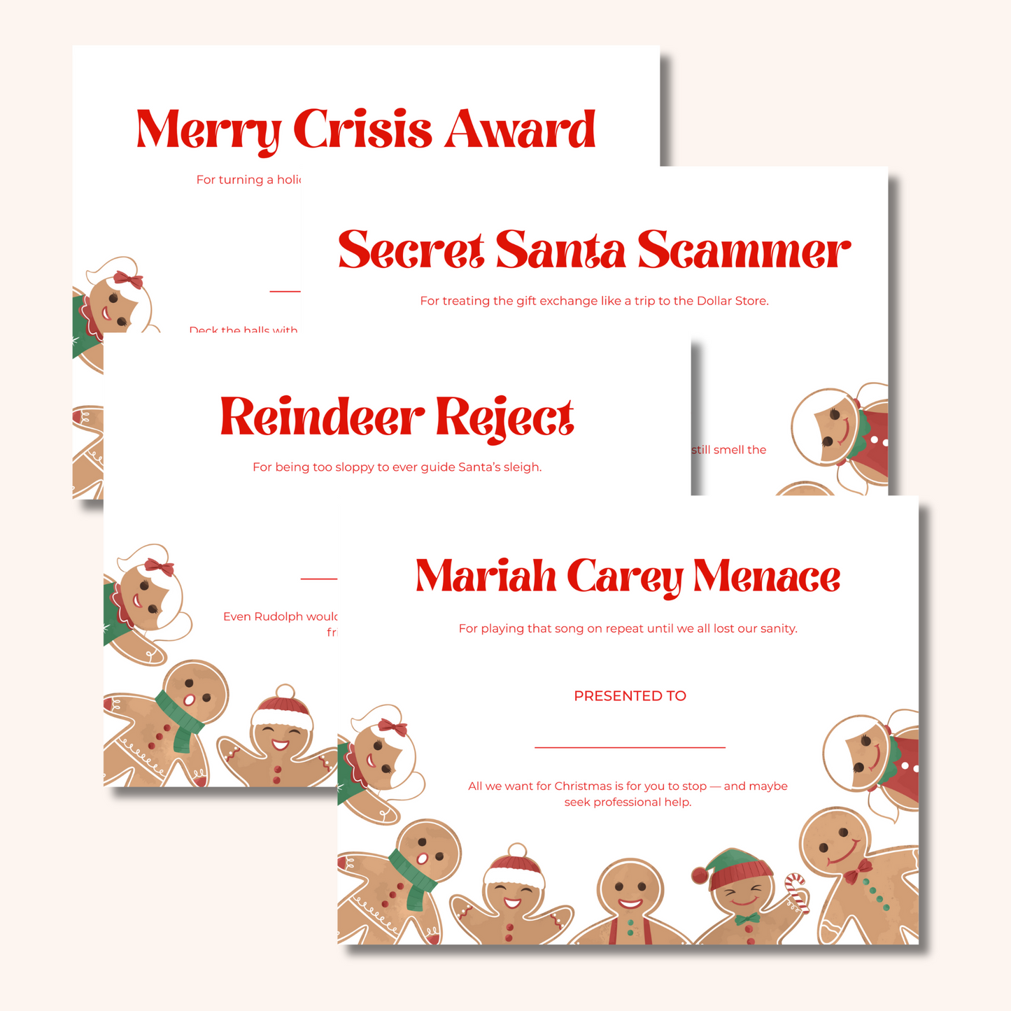 20 Funny Adult Christmas Awards – Printable Holiday Party Game