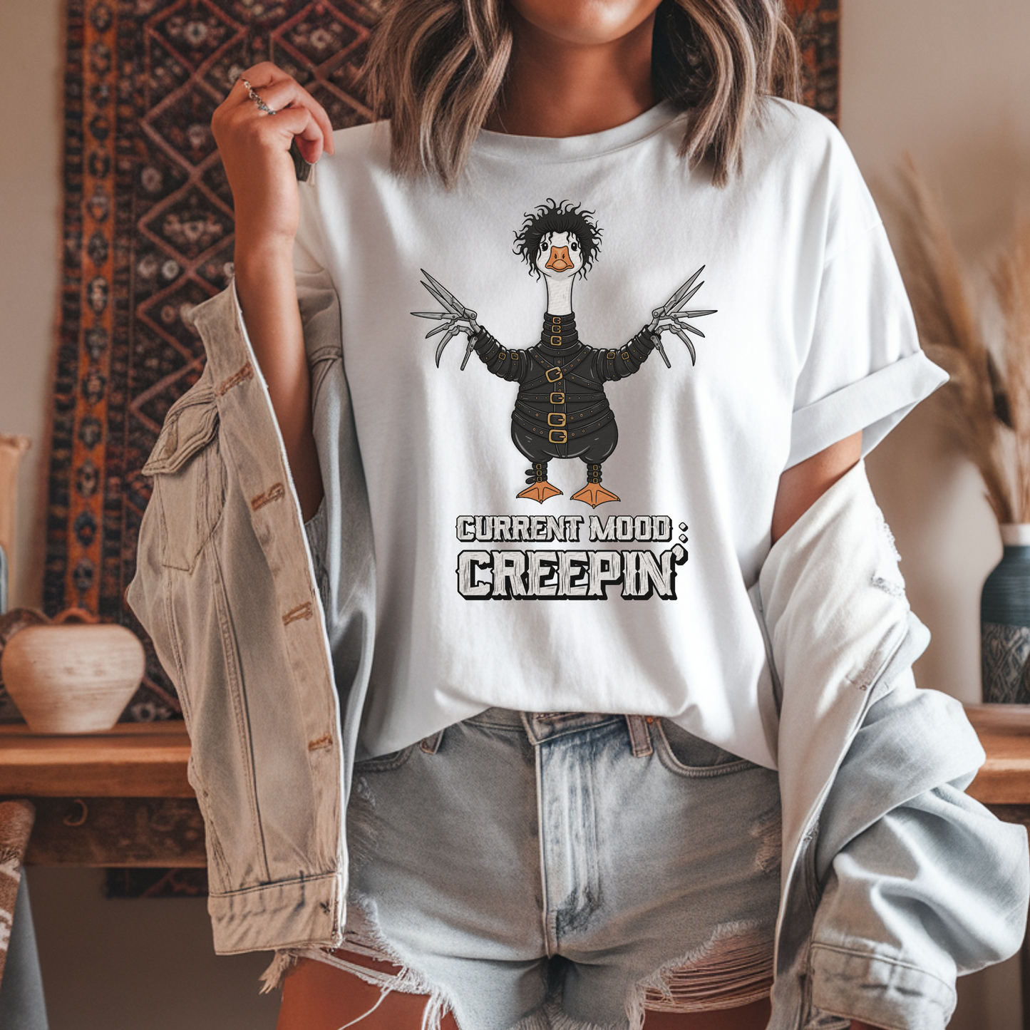 Creepin’ Goose Halloween PNG | Funny Goose Digital Download for Sublimation