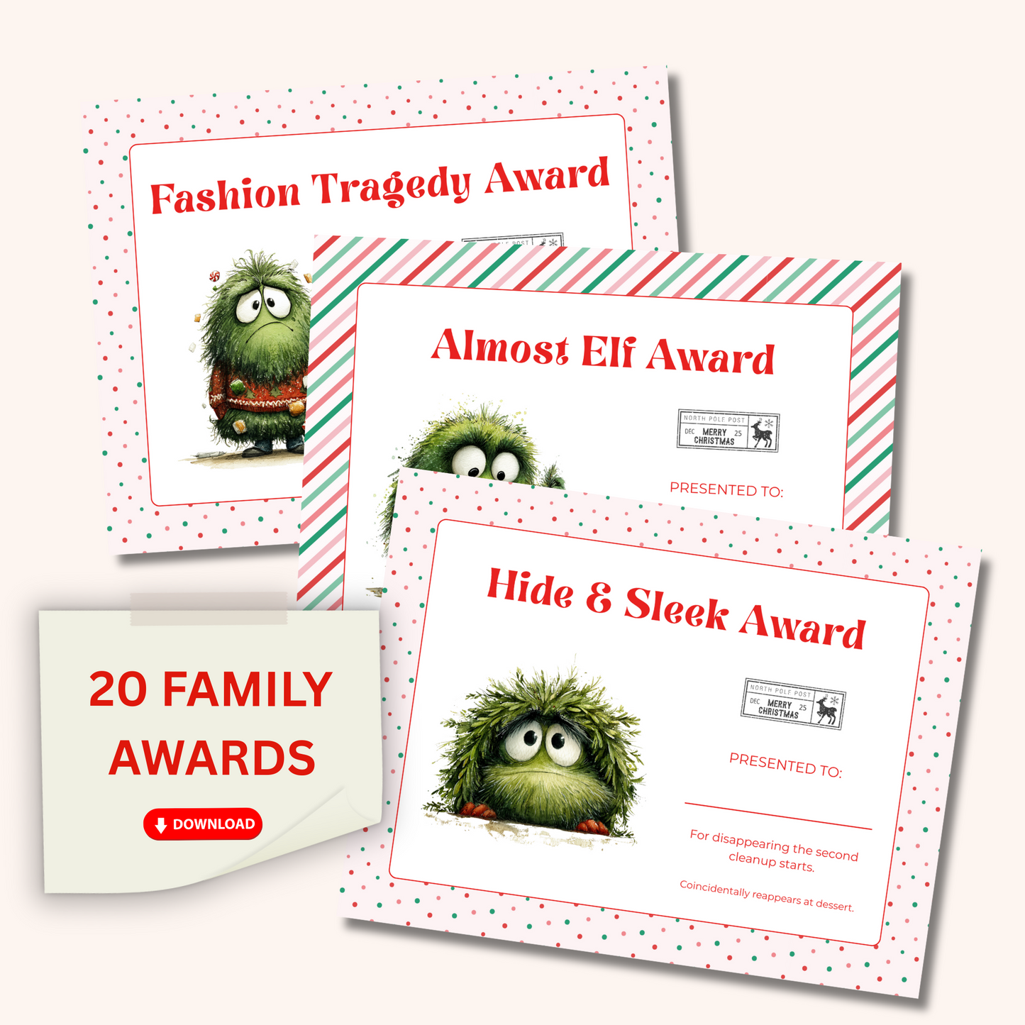 20 Family Christmas Awards – Funny Printable Holiday Certificates