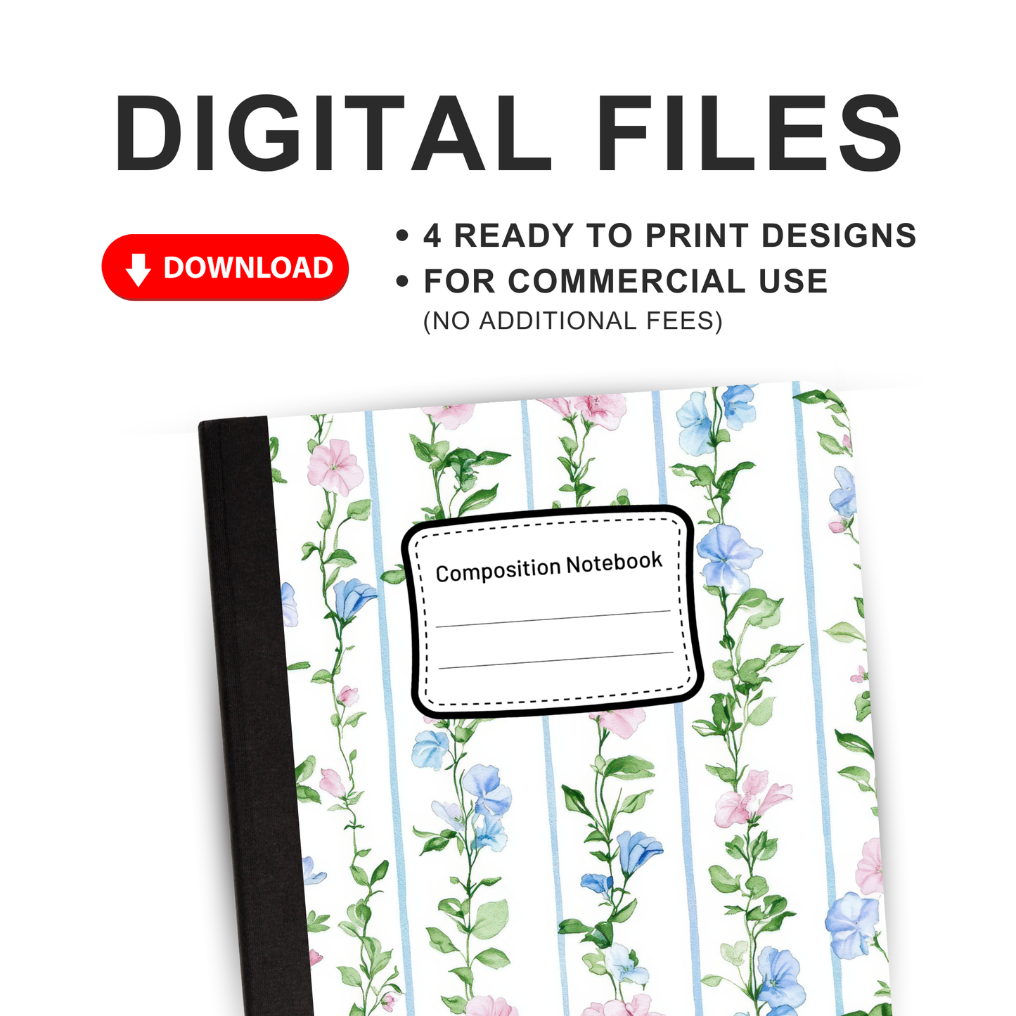 Soft Pastel - 4 Digital Notebook Cover