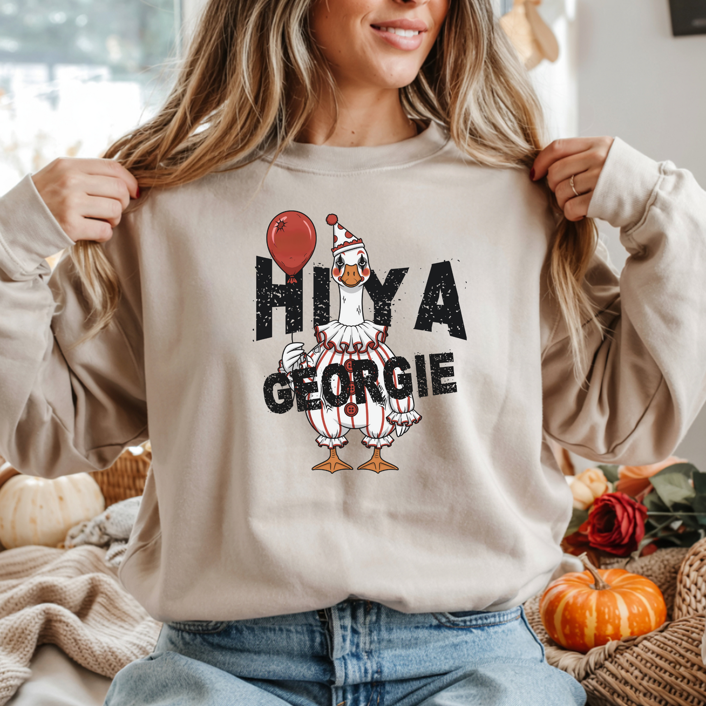 Funny Clown Goose Halloween PNG | Spooky Balloon Costume Clipart for Sublimation