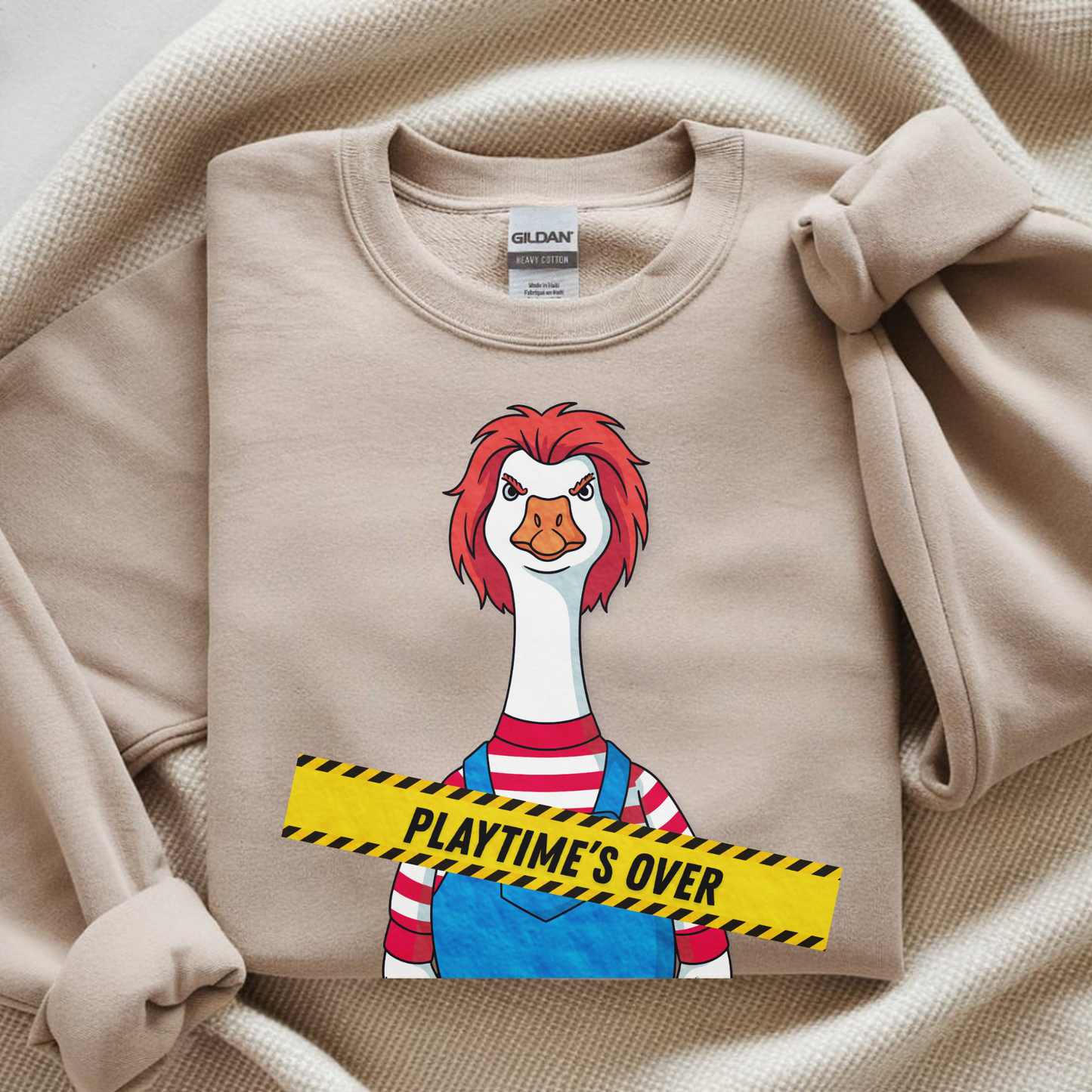 Playtime’s Over Goose PNG – Funny Horror Goose Halloween Digital Download