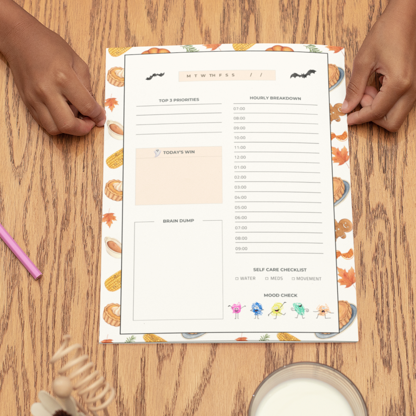 Fall ADHD Planner Printable Bundle | Autumn Daily Planner PDF for Focus & Organization