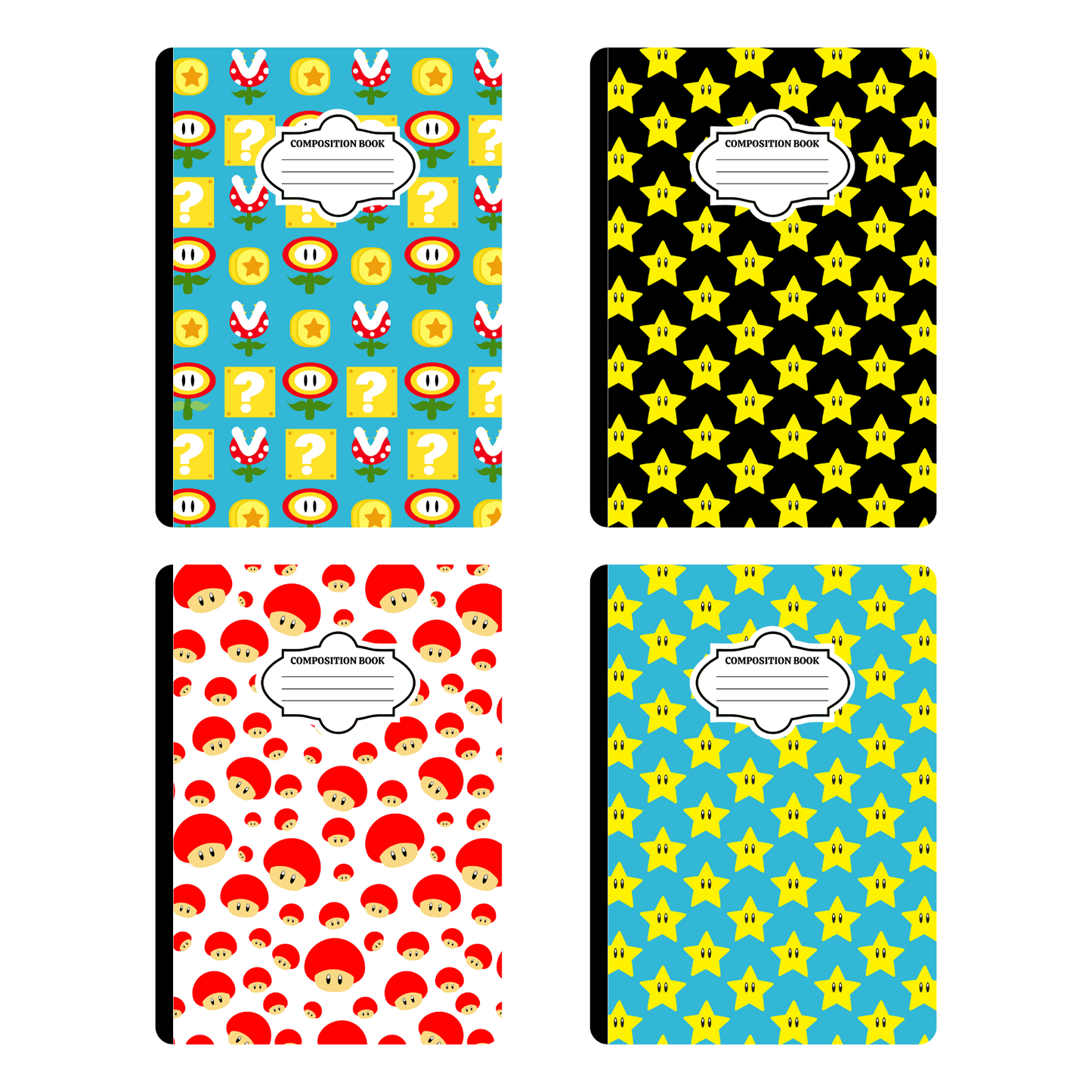 Retro Games - 4 Digital Notebook Cover