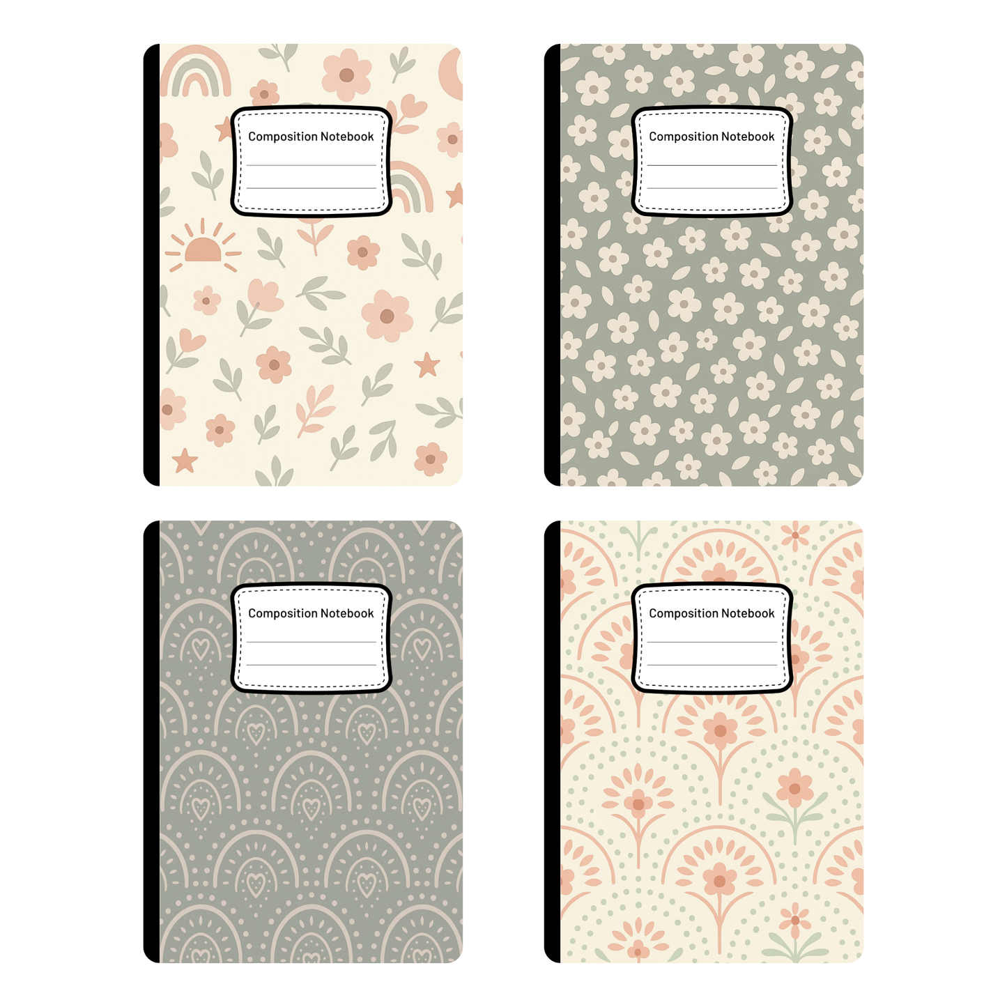 Boho Pastel - 4 Digital Notebook Cover