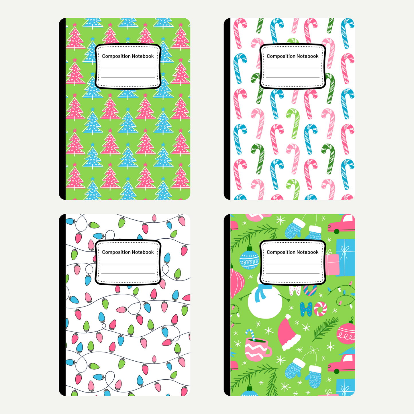 Bright Christmas - 4 Digital Notebook Cover