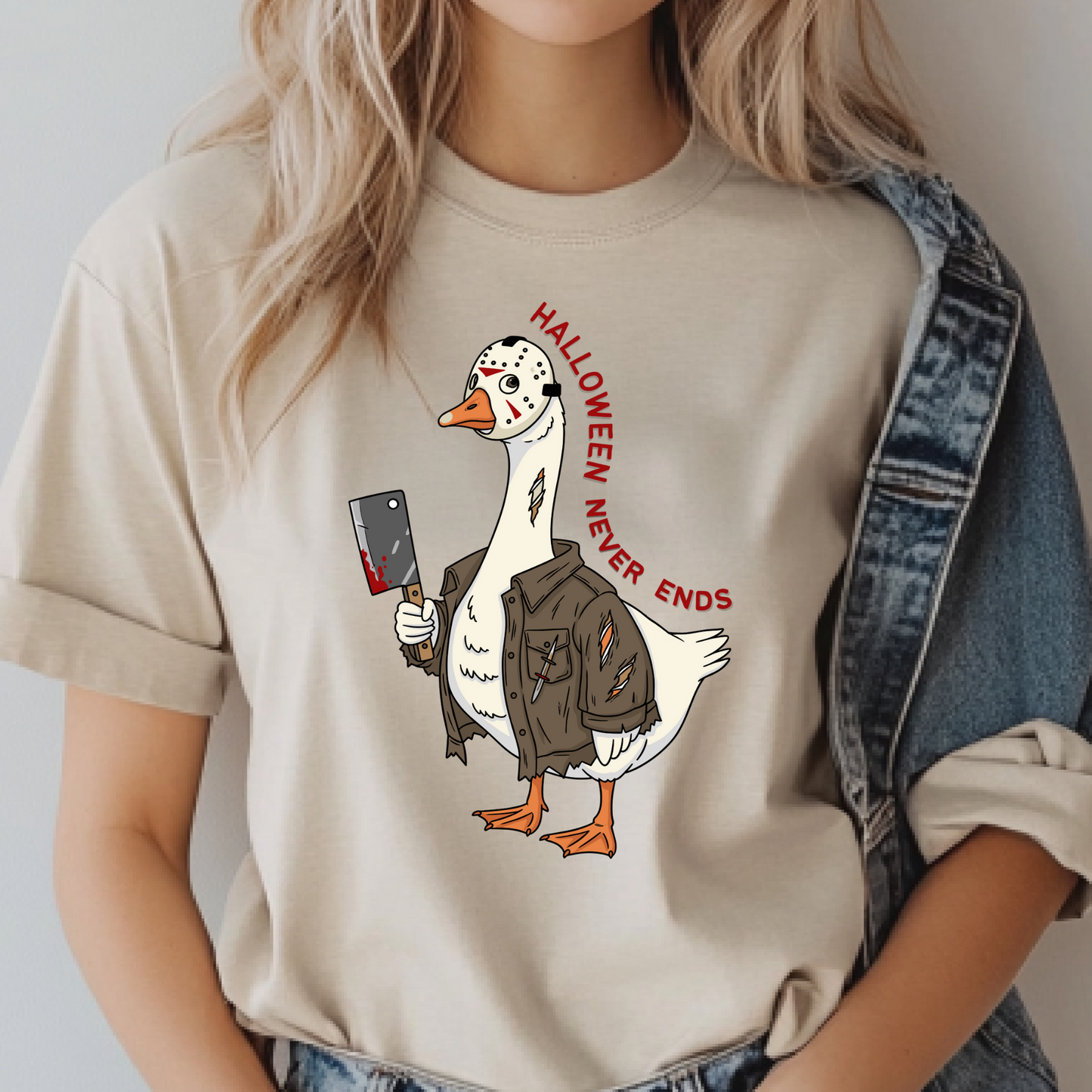 Halloween Goose PNG – Funny “Halloween Never Ends” Goose Digital Download