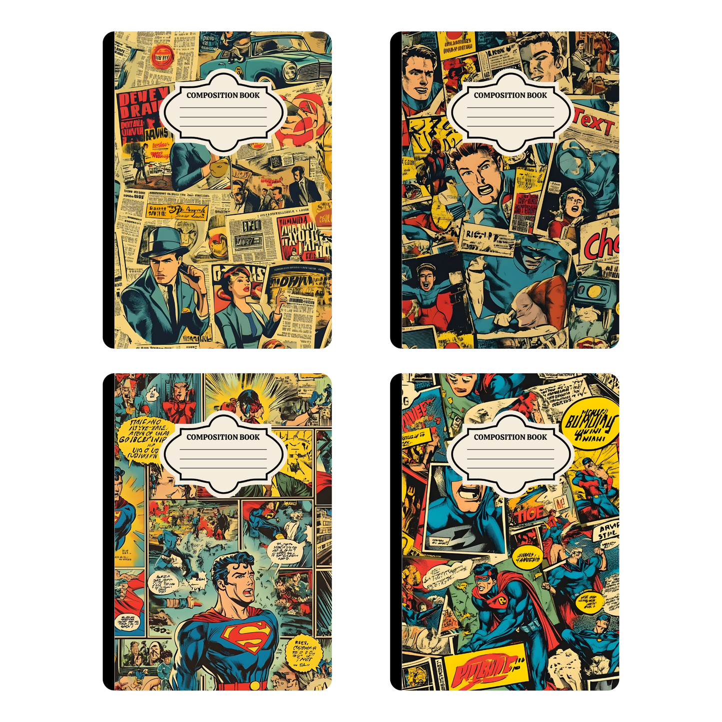 Comic Book - 4 Digital Notebook Cover