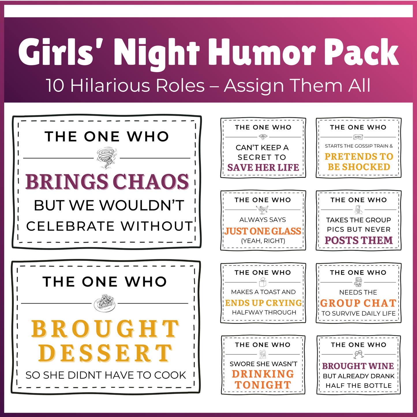 Girls’ Night Crew PNG Bundle – 10 Funny Adult Humor Designs
