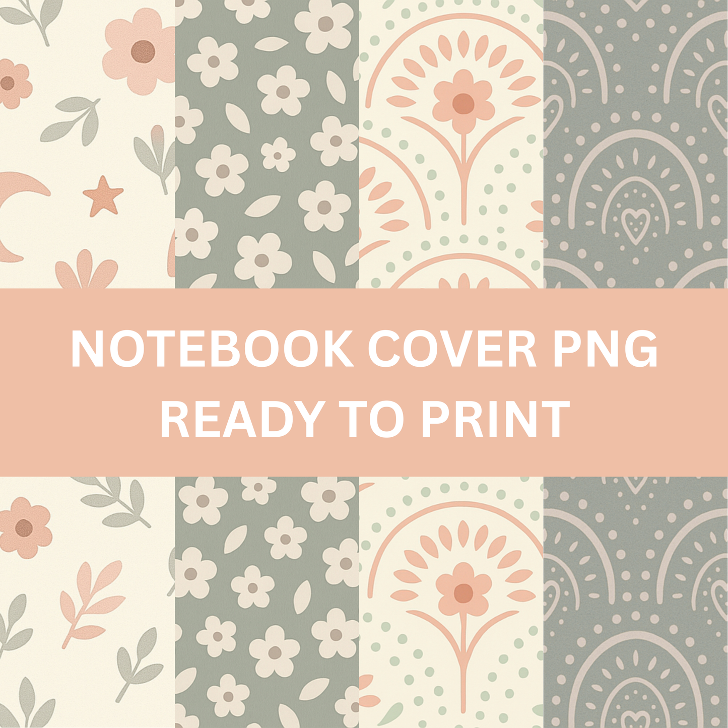Boho Pastel - 4 Digital Notebook Cover