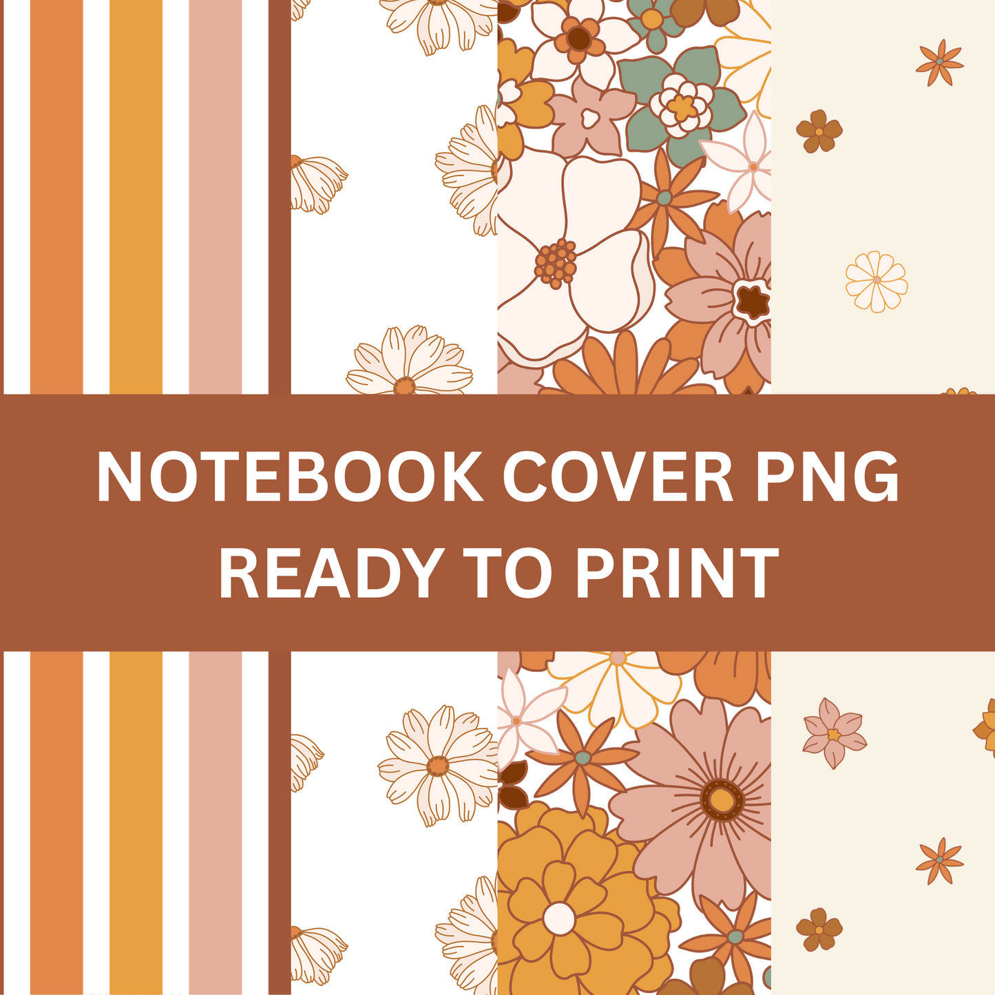 Floral Boho - 4 Digital Notebook Cover