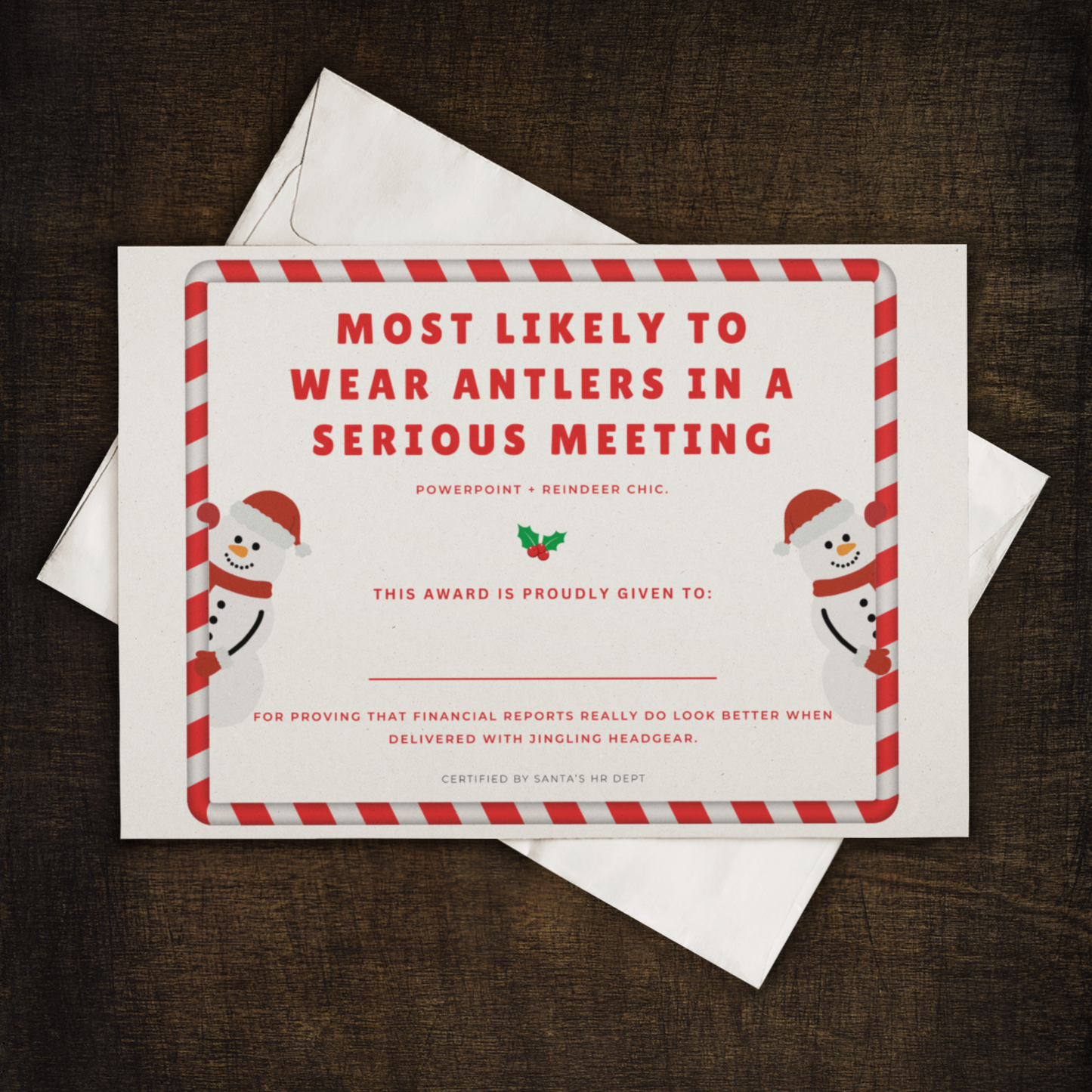 30 Funny Office Christmas Awards – Printable Holiday Party Certificates