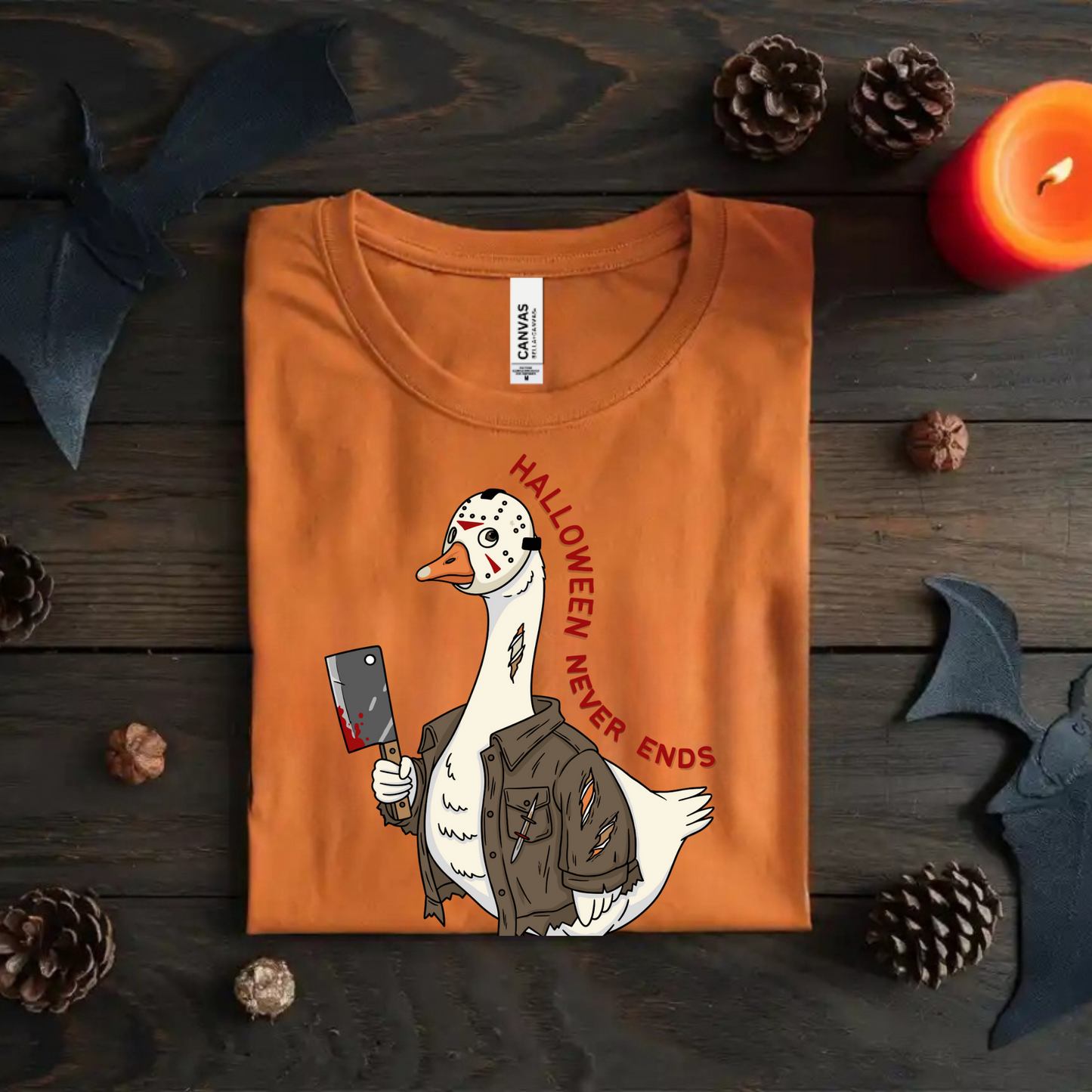 Funny horror goose clipart for Halloween