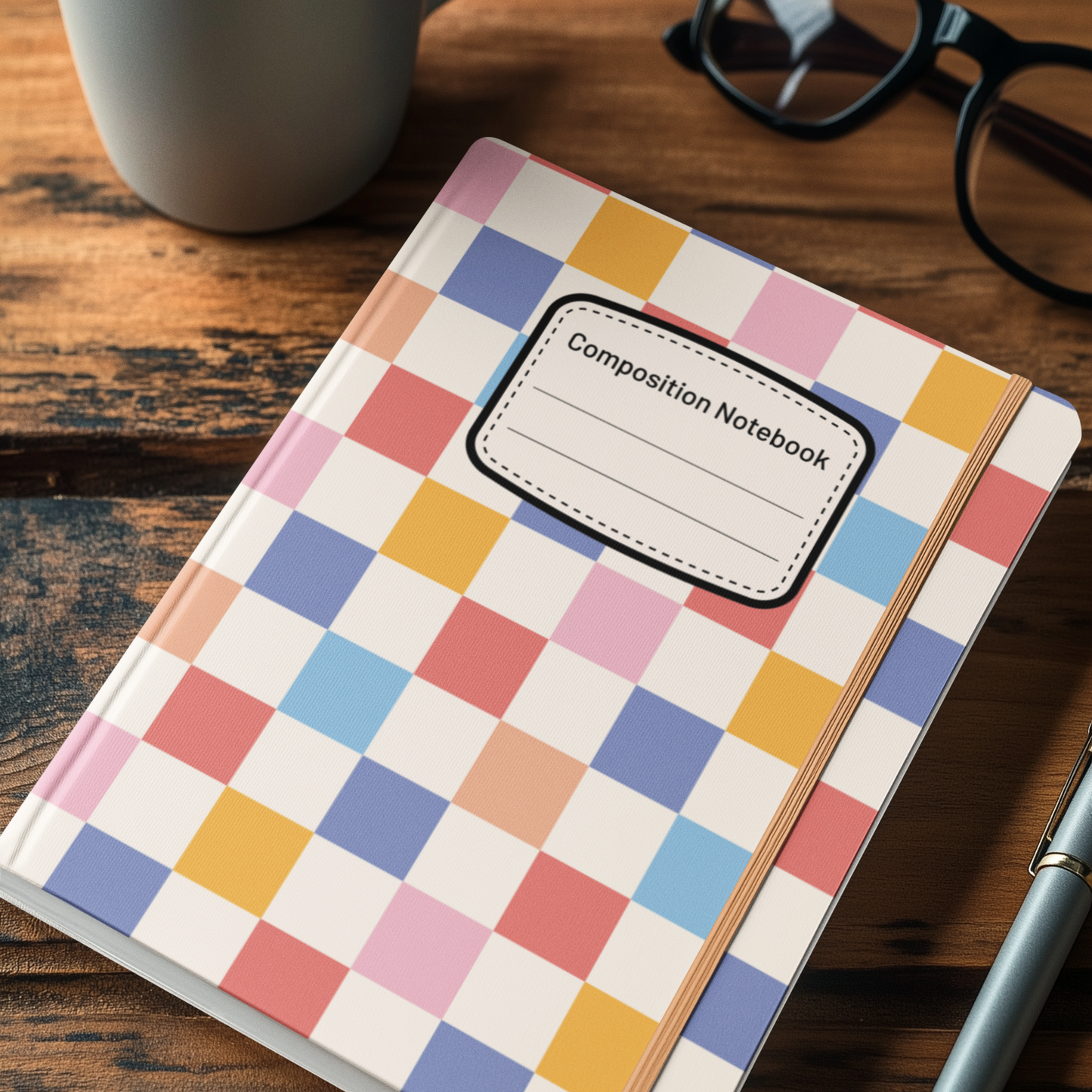 Checkers + Floral - 4 Digital Notebook Cover