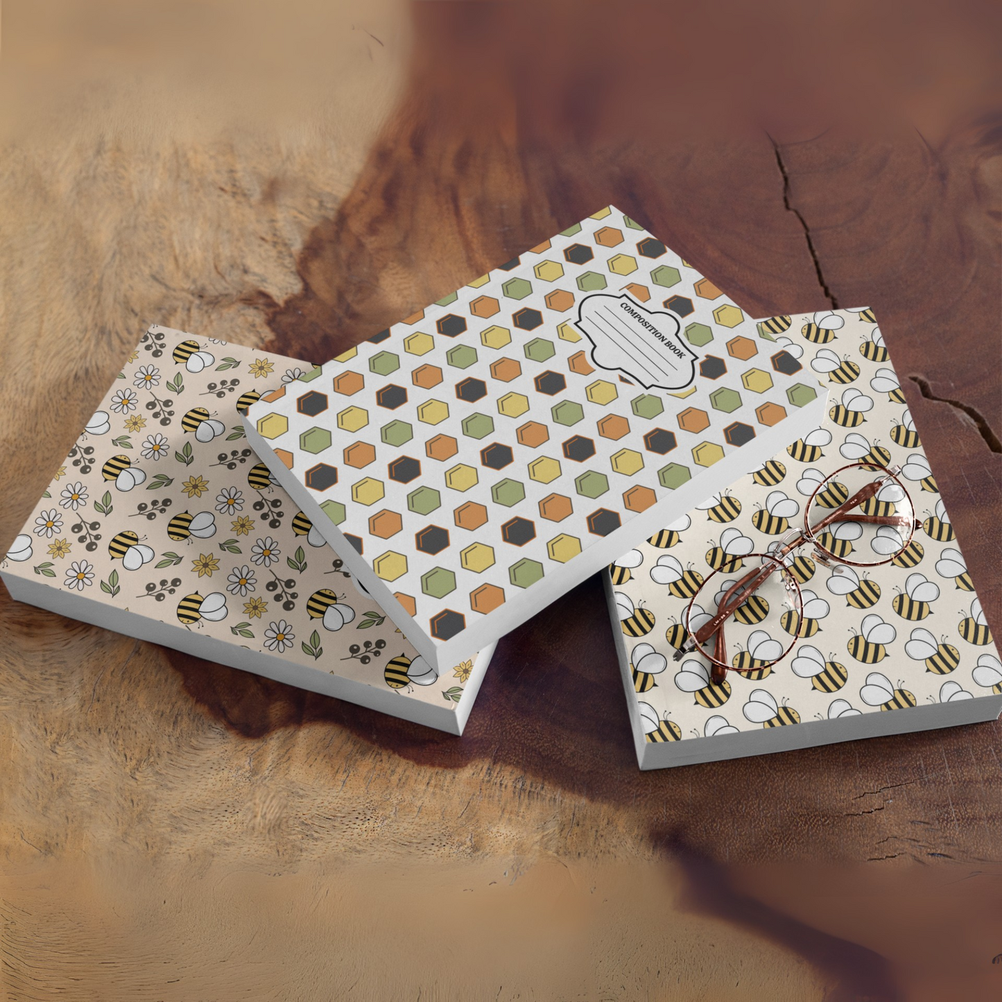 Honey Bees - 4 Digital Notebook Cover