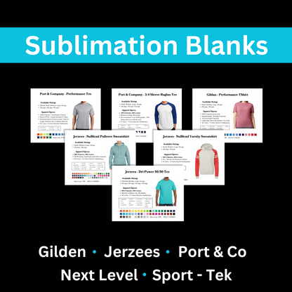 Sublimation Apparel Consultation Cards - 20 Exclusive Cards for Sublimation Apparel