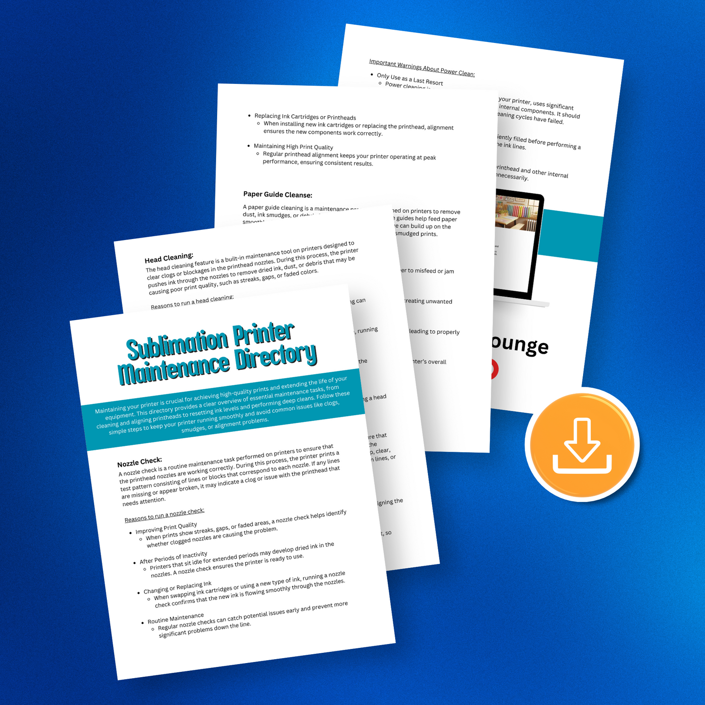 Sublimation PRINTER MAINTENANCE Guide for EcoTank Printers + BONUS Checklist