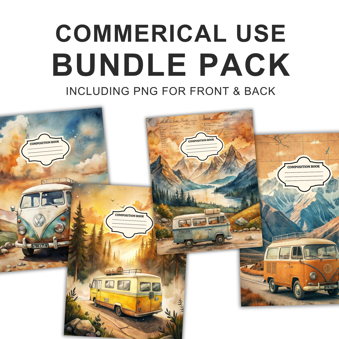 Van Travel - 4 Digital Notebook Cover