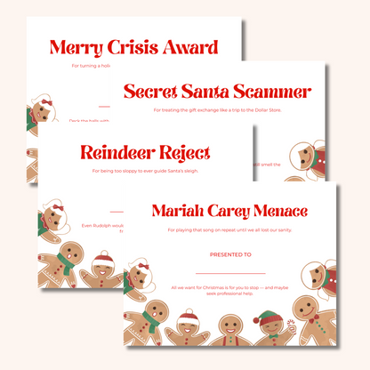 20 Funny Adult Christmas Awards – Printable Holiday Party Game
