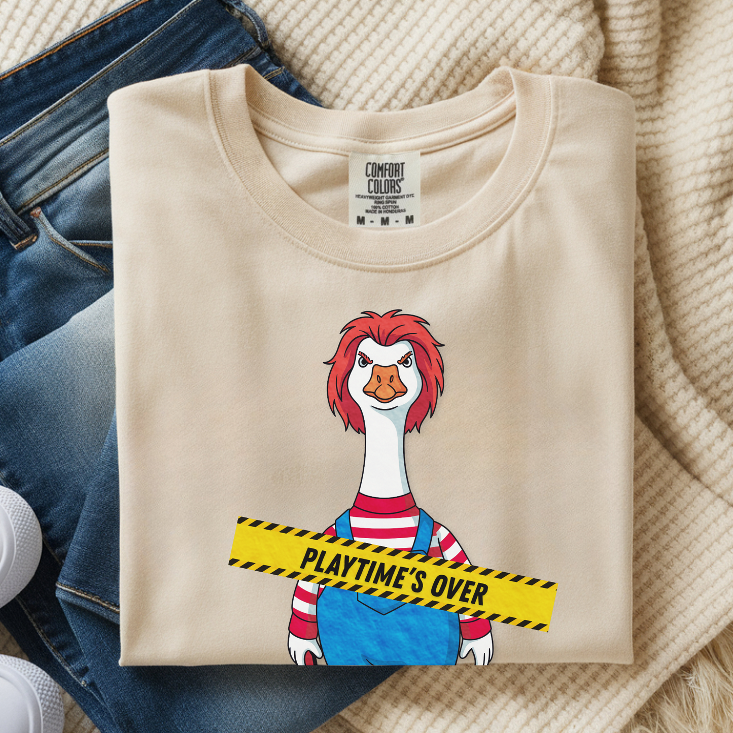 Playtime’s Over Goose PNG – Funny Horror Goose Halloween Digital Download