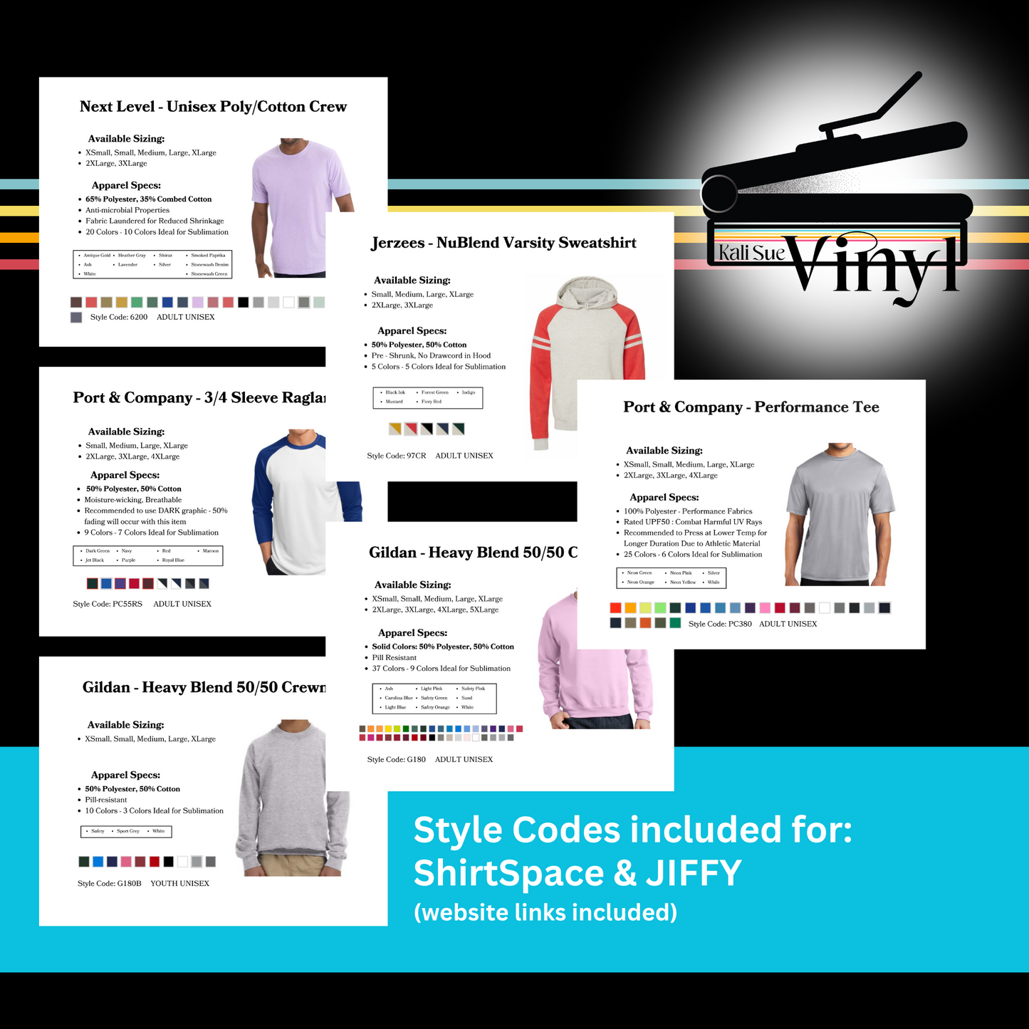 Sublimation Apparel Consultation Cards - 20 Exclusive Cards for Sublimation Apparel