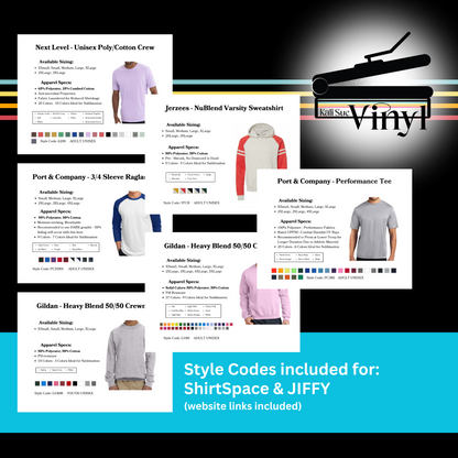 Sublimation Apparel Consultation Cards - 20 Exclusive Cards for Sublimation Apparel