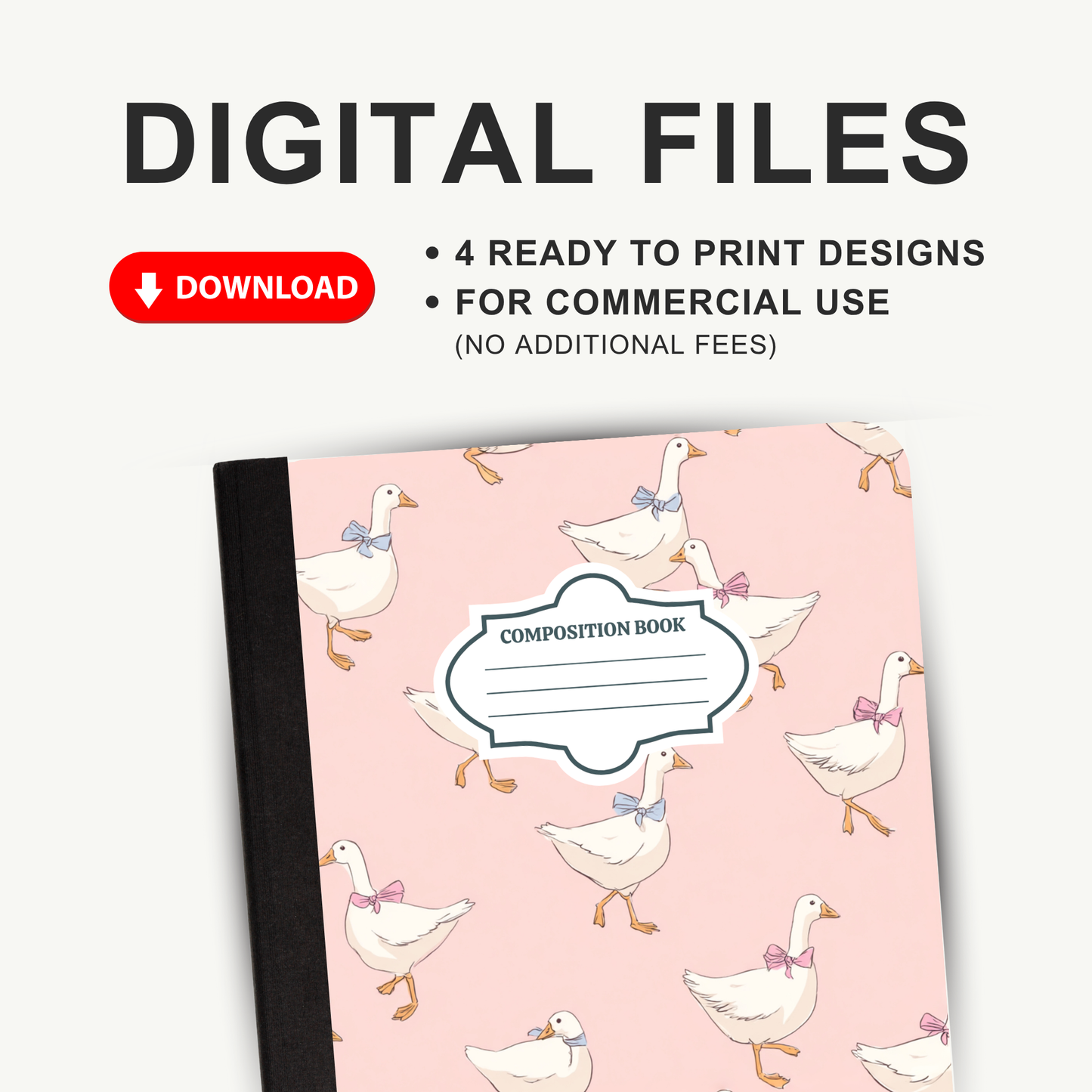Vintage Goose - 4 Digital Notebook Cover