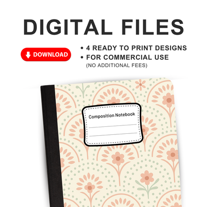 Boho Pastel - 4 Digital Notebook Cover