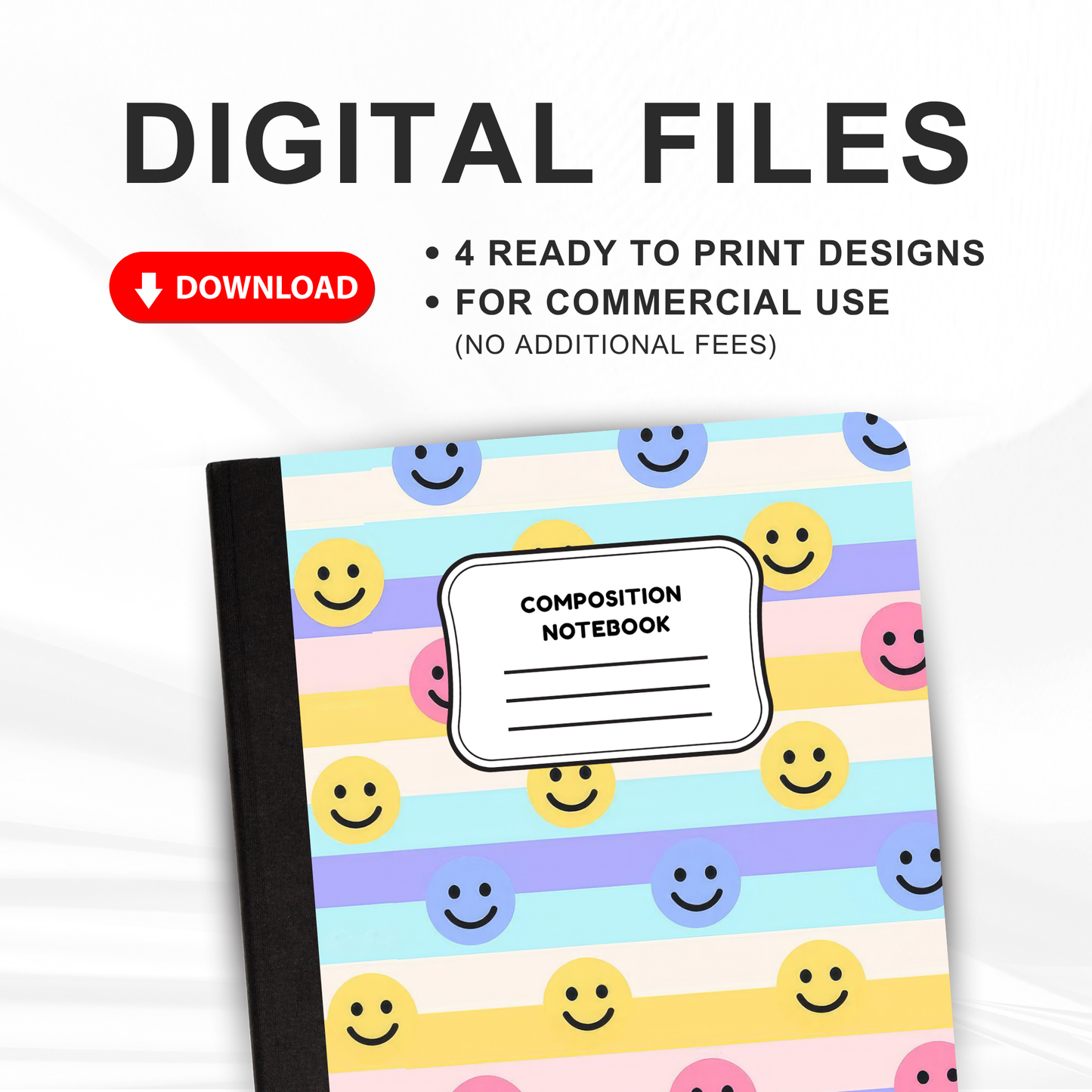 Retro Smile - 4 Digital Notebook Cover
