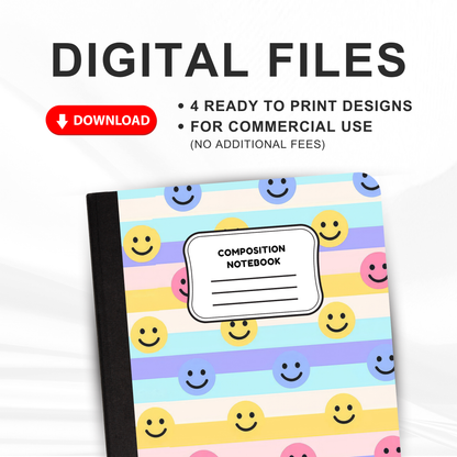 Retro Smile - 4 Digital Notebook Cover