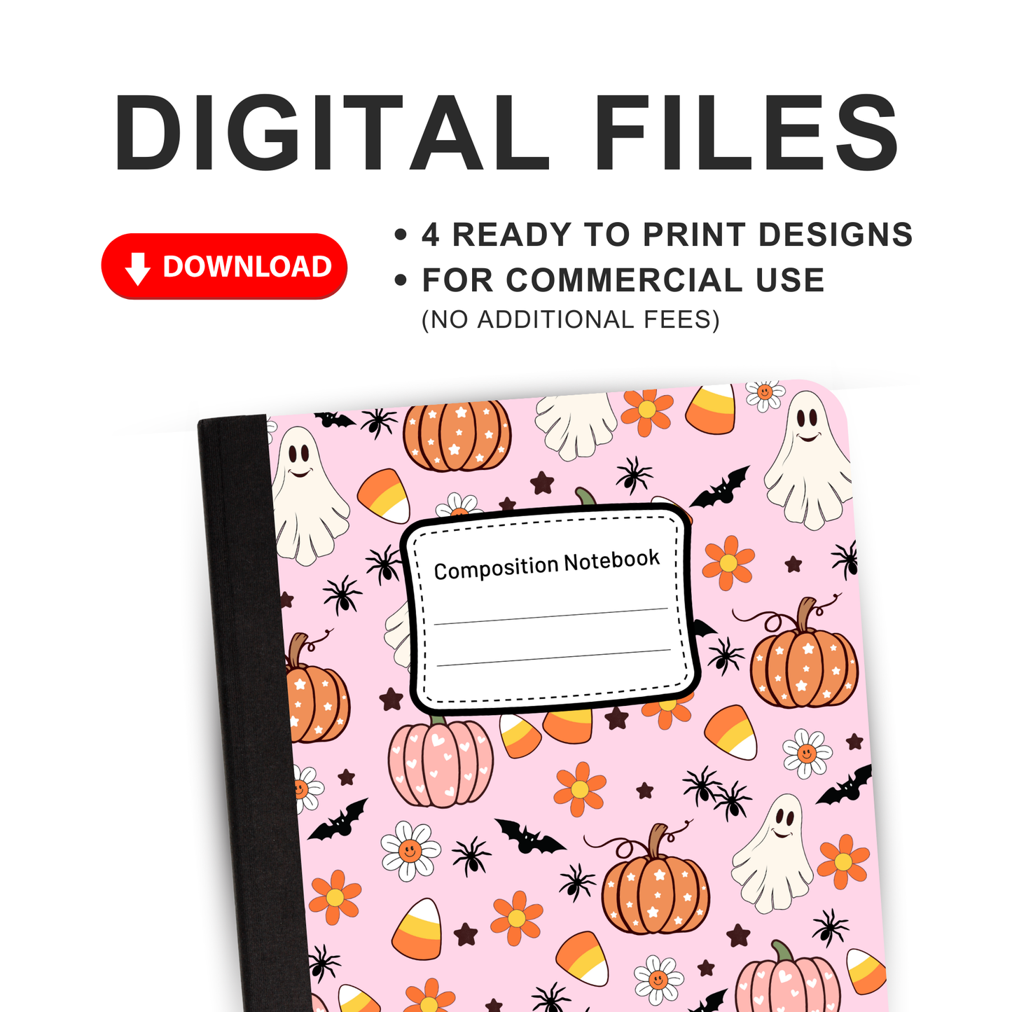 Trick or Treat - 4 Digital Notebook Cover