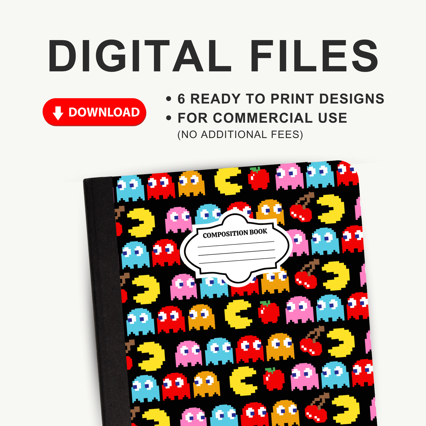Retro Games - 4 Digital Notebook Cover