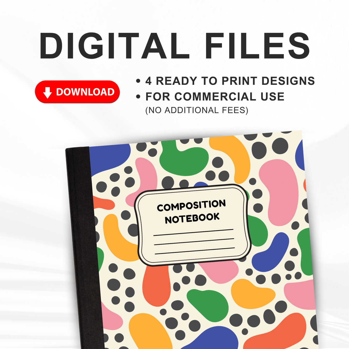 90s Retro - 4 Digital Notebook Covers