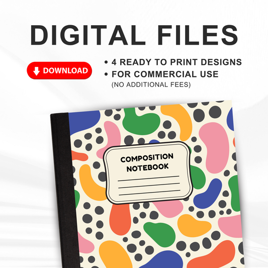 90s Retro - 4 Digital Notebook Covers