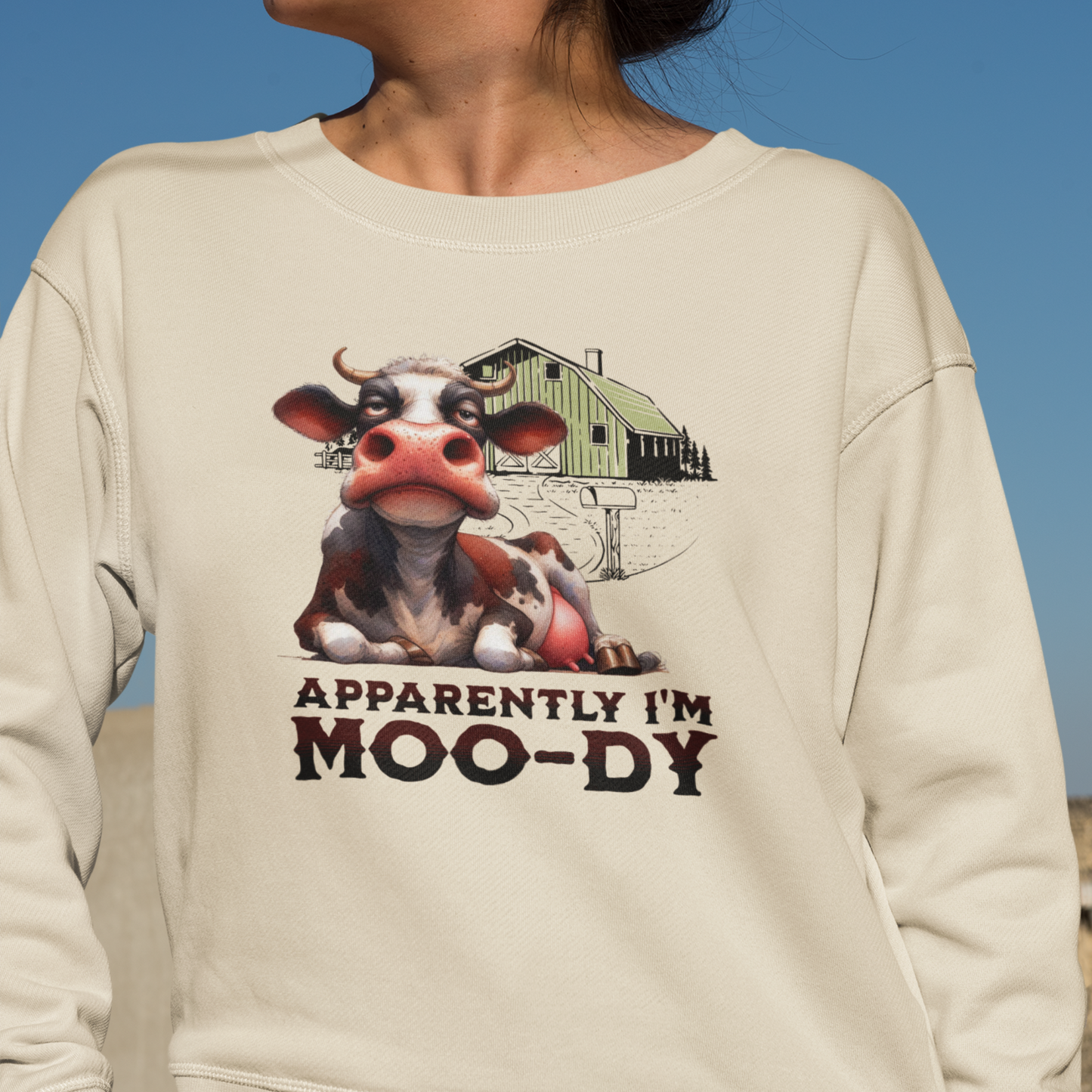 MOO-DY Funny Cow Sublimation Design | Digital Download