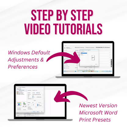 Sublimation CUSTOM PRINT SETTINGS Guide: 4 Saved Presets for Word + Default Settings Tutorial
