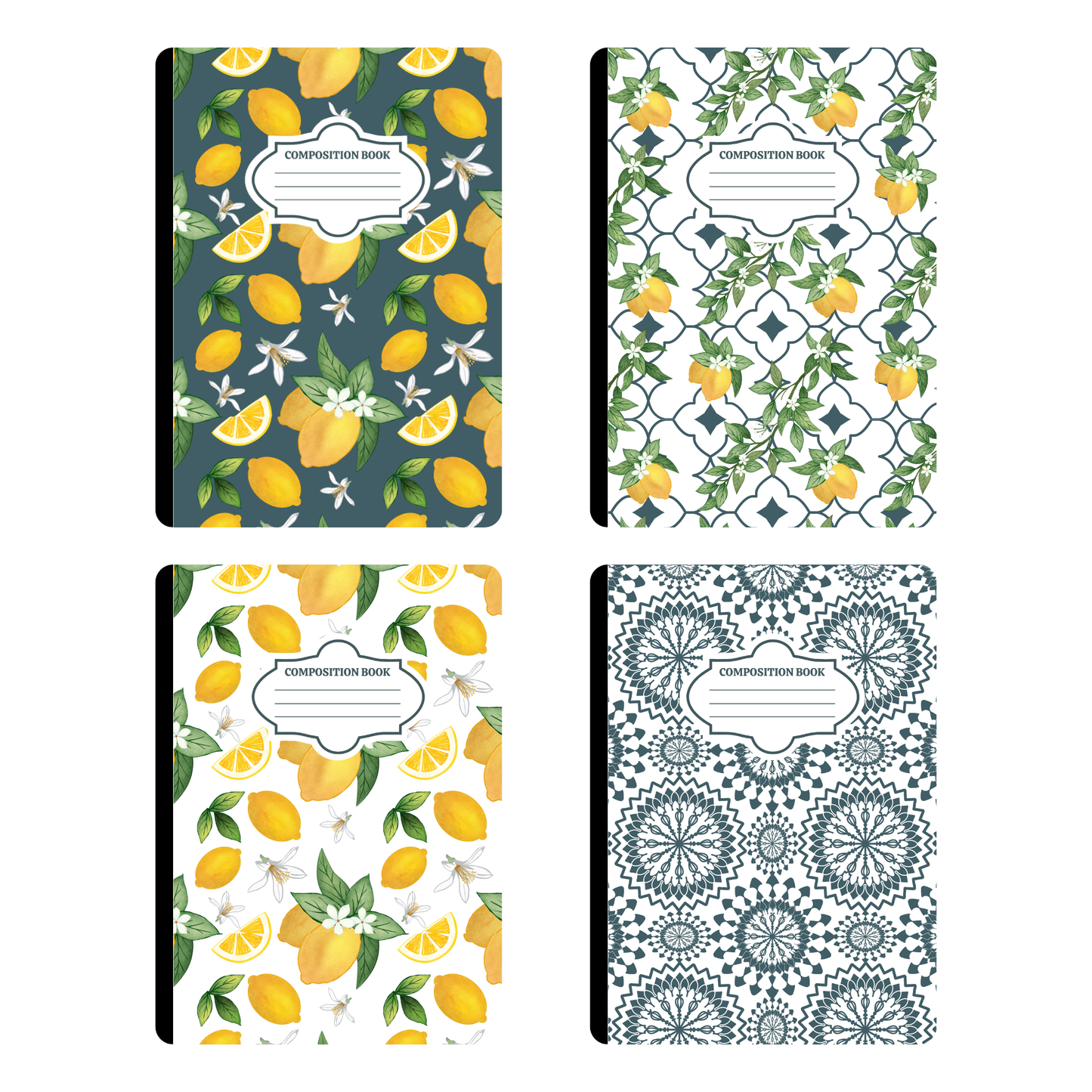 Classy Lemons - 4 Digital Notebook Cover