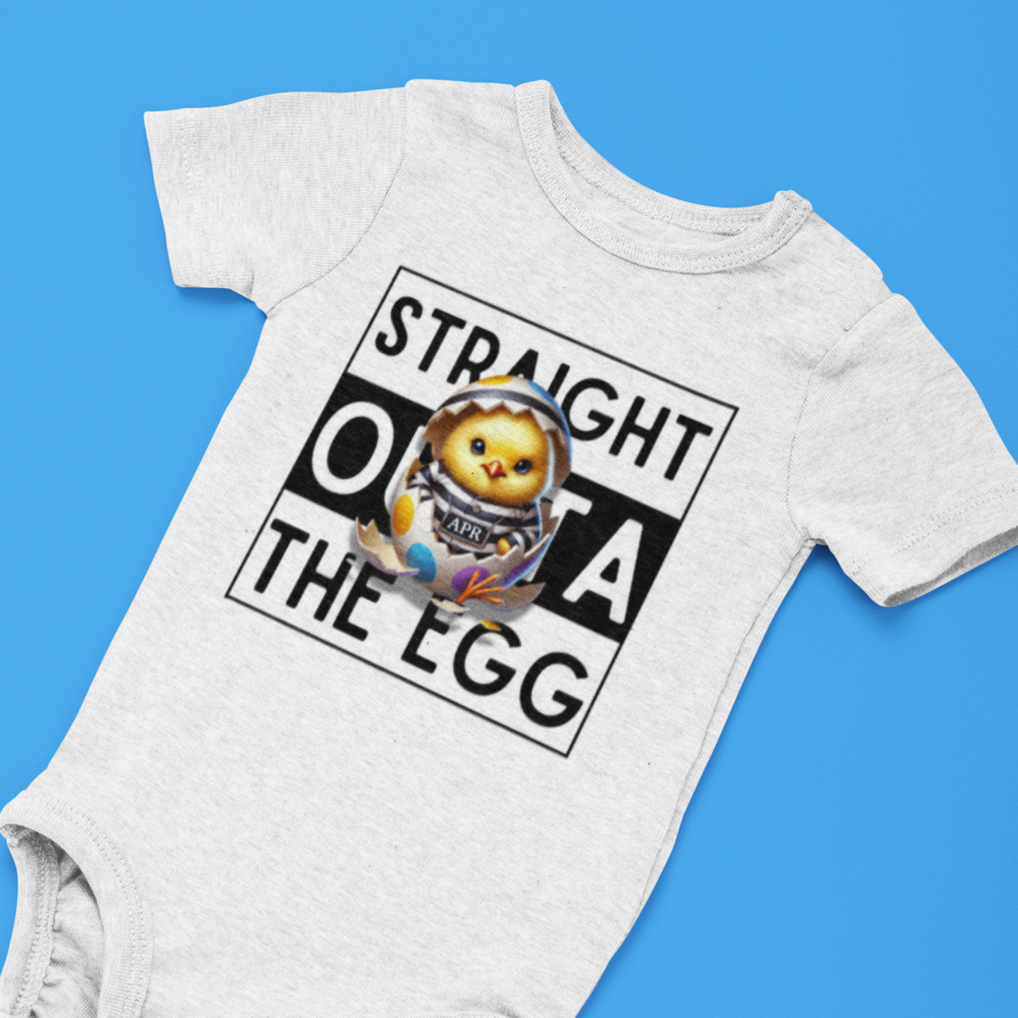 Straight Outta the Egg PNG - Baby Easter Digital Design for Sublimation & Printing