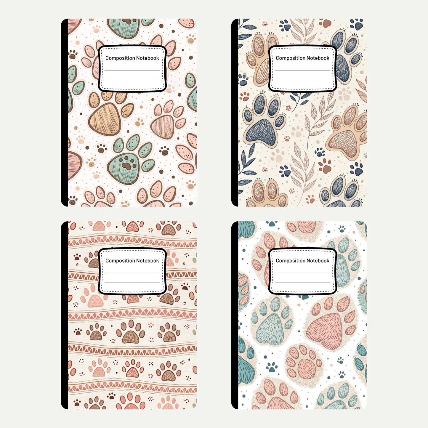 Dog Paws - 4 Digital Notebook Cover