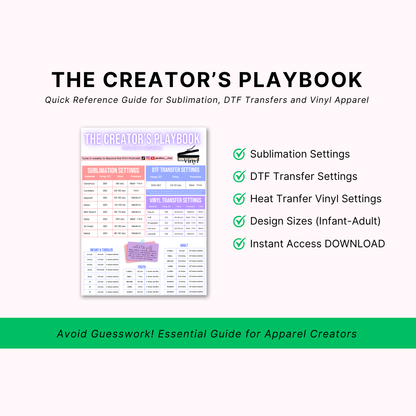 Settings & Sizing: Essential Guide to Sublimation, DTF Transfers + Design Sizing