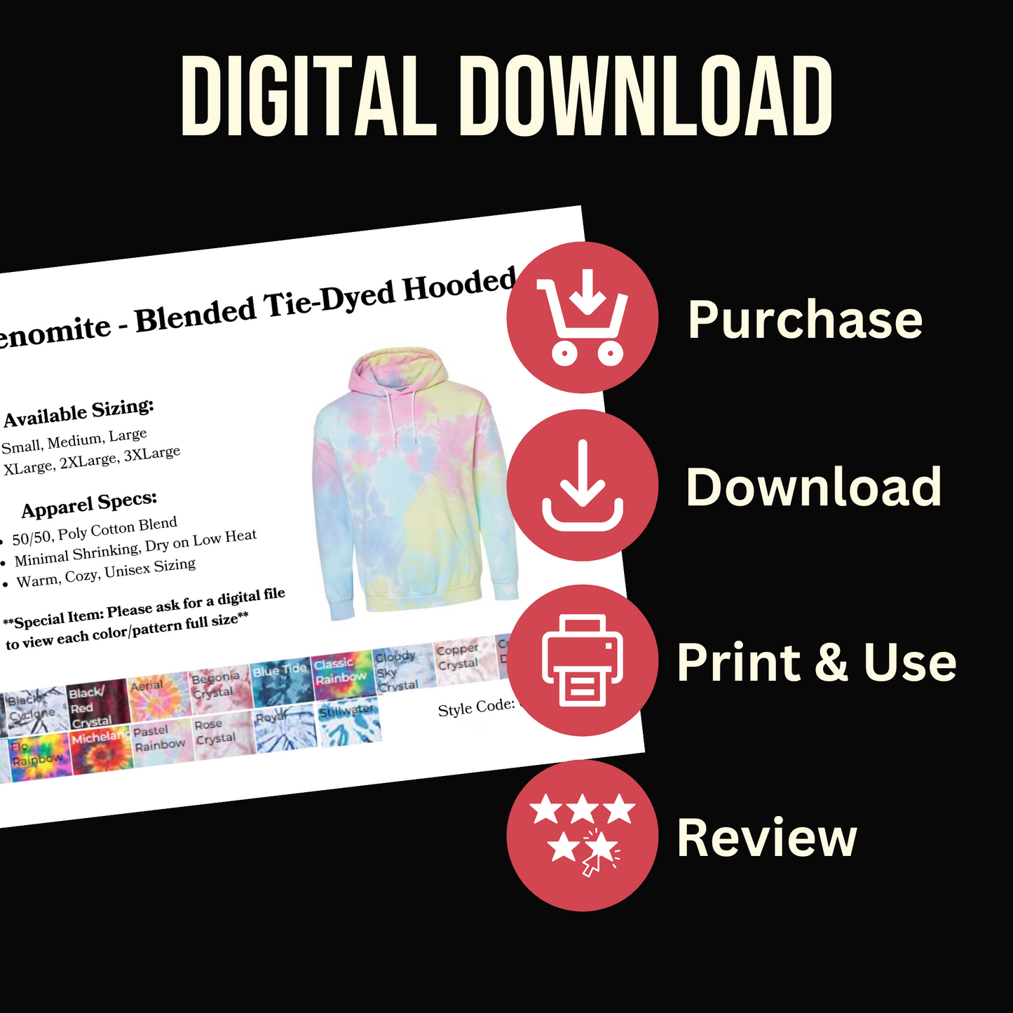 Consultation Cards DTF TRANSFERS - 20 Printable Apparel Consultation Cards for Custom Creators