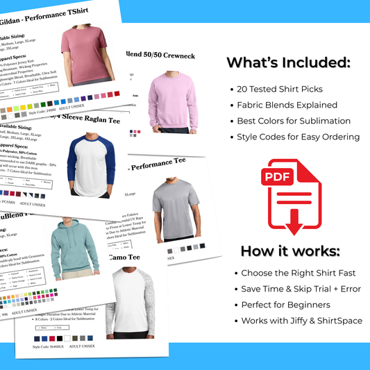 20 Best Shirts for Sublimation | Digital Apparel Guide (PDF Download)