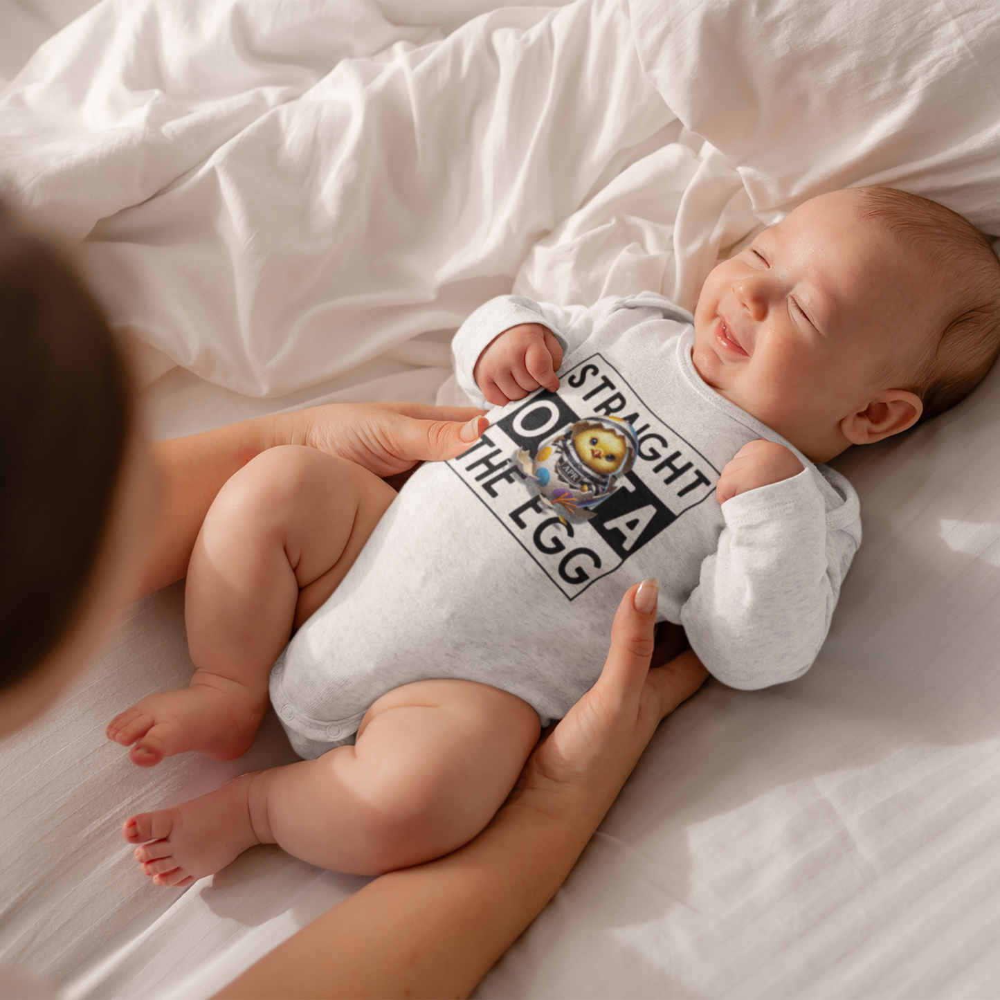 Straight Outta the Egg PNG - Baby Easter Digital Design for Sublimation & Printing