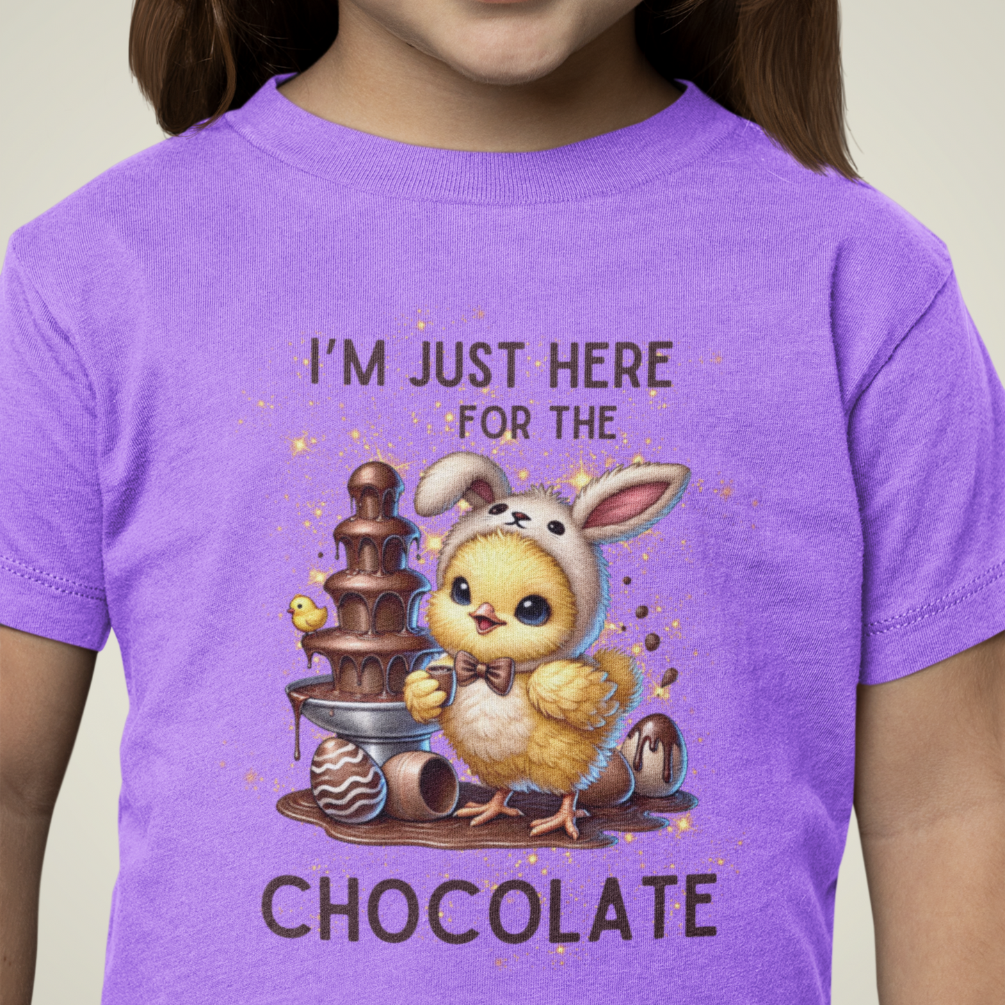 I’m Just Here for the Chocolate - Easter Chick Digital PNG for Sublimation & Printing